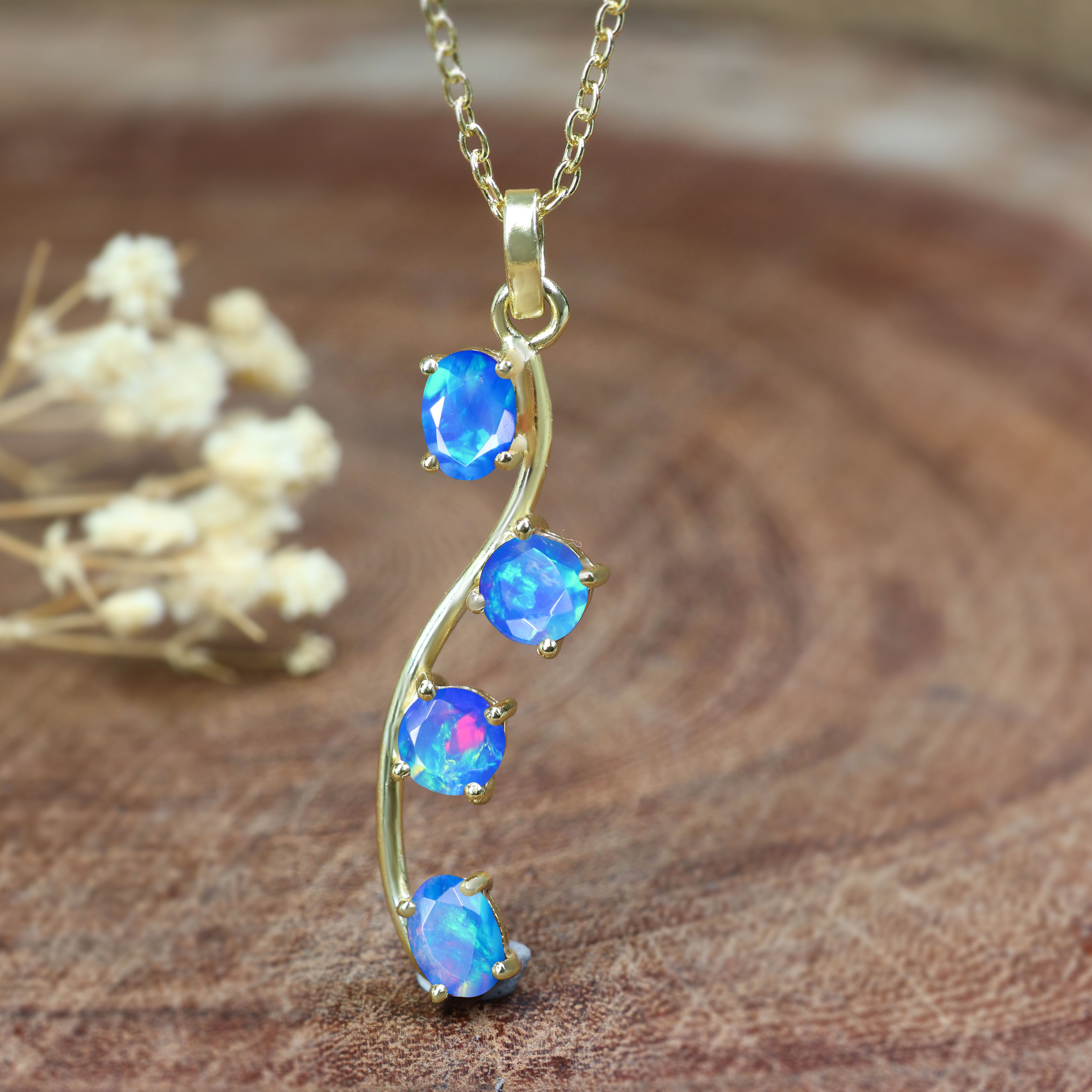 BLUE OPAL NECKLACE