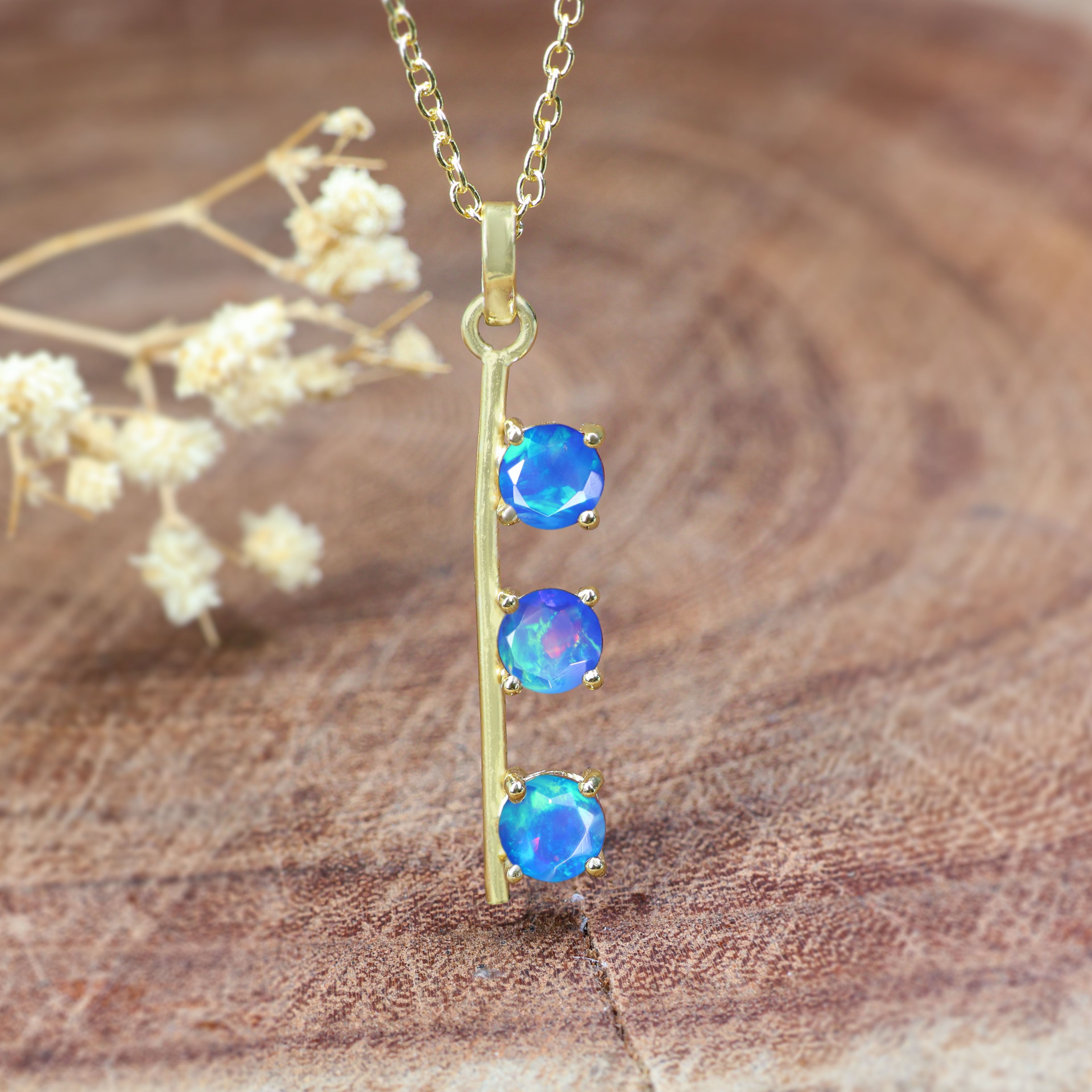 BLUE OPAL NECKLACE