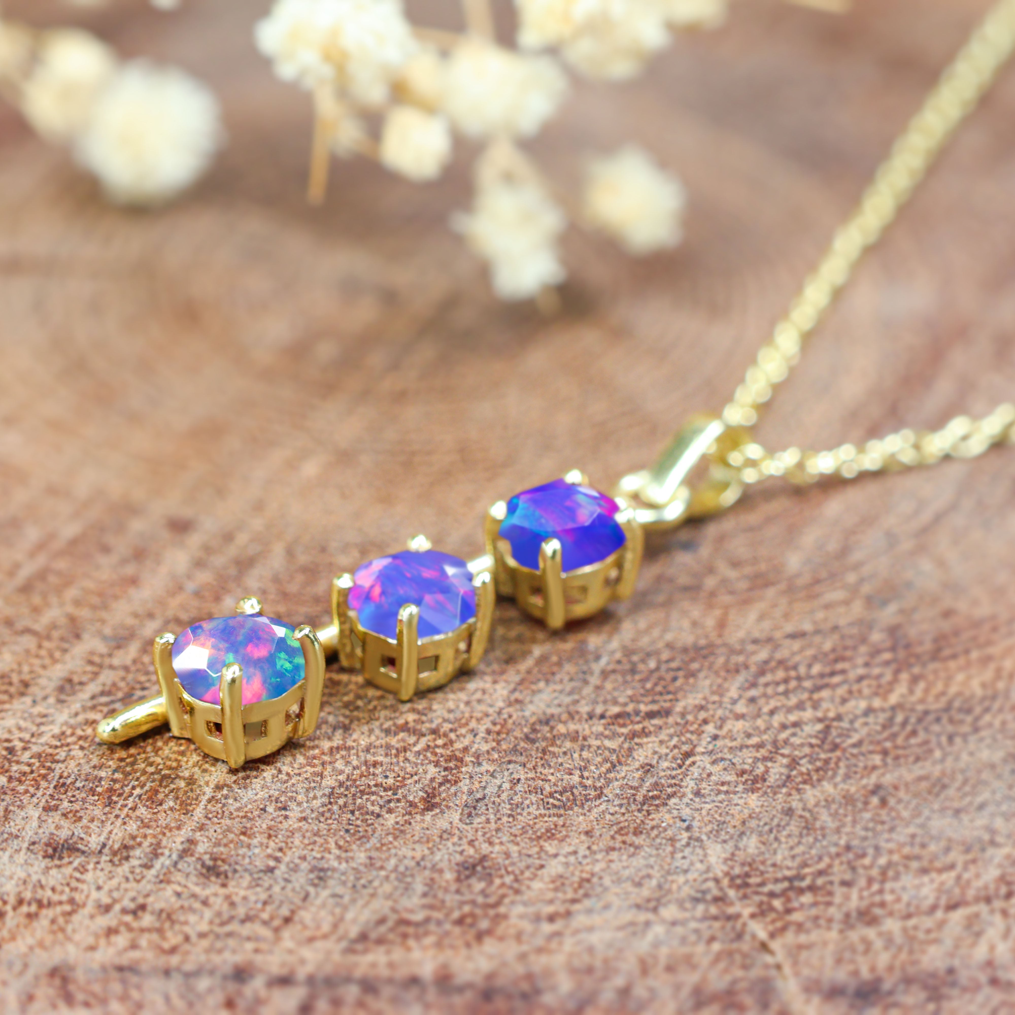 LAVENDER OPAL NECKLACE