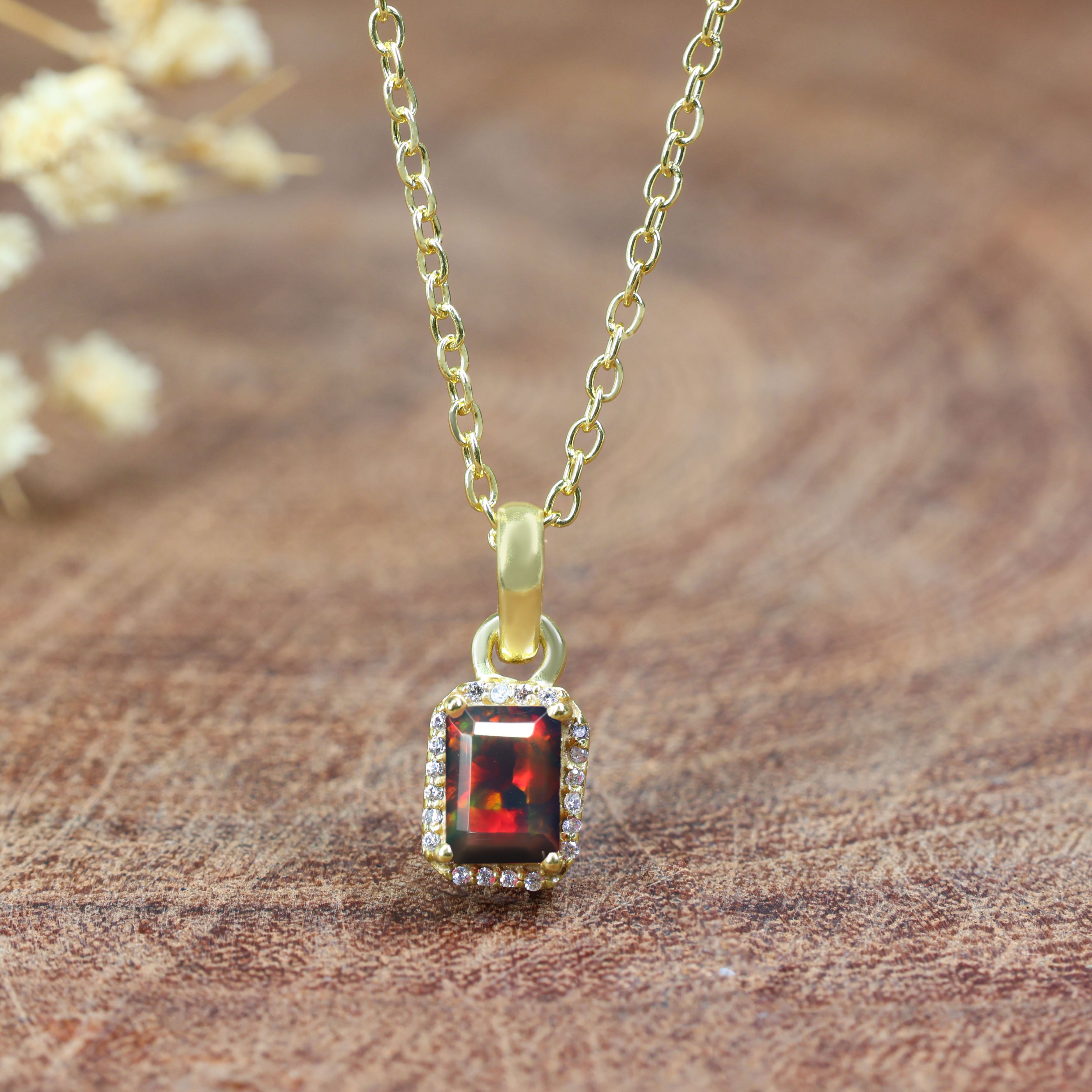 BLACK OPAL NECKLACE