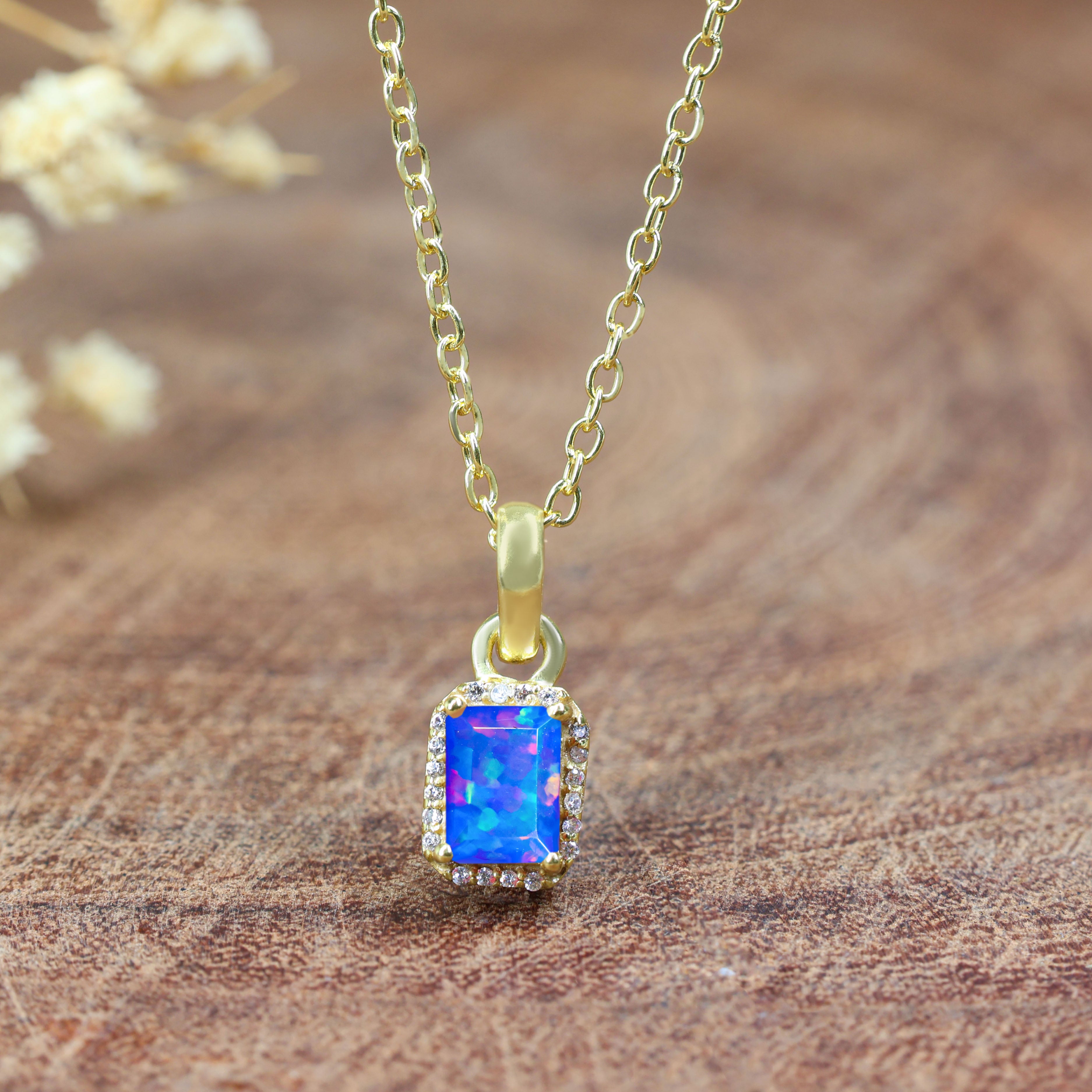 BLUE OPAL NECKLACE