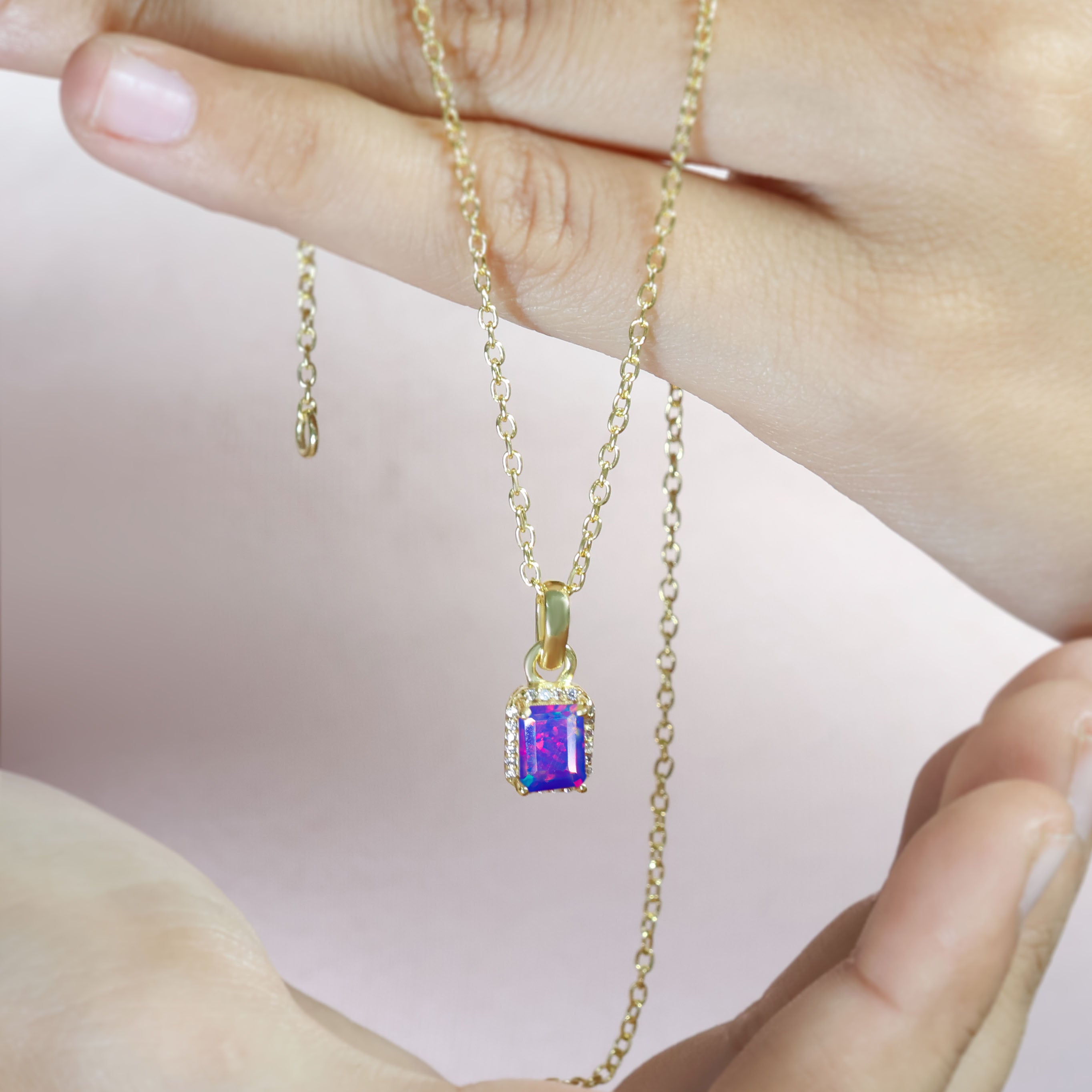 LAVENDER OPAL NECKLACE