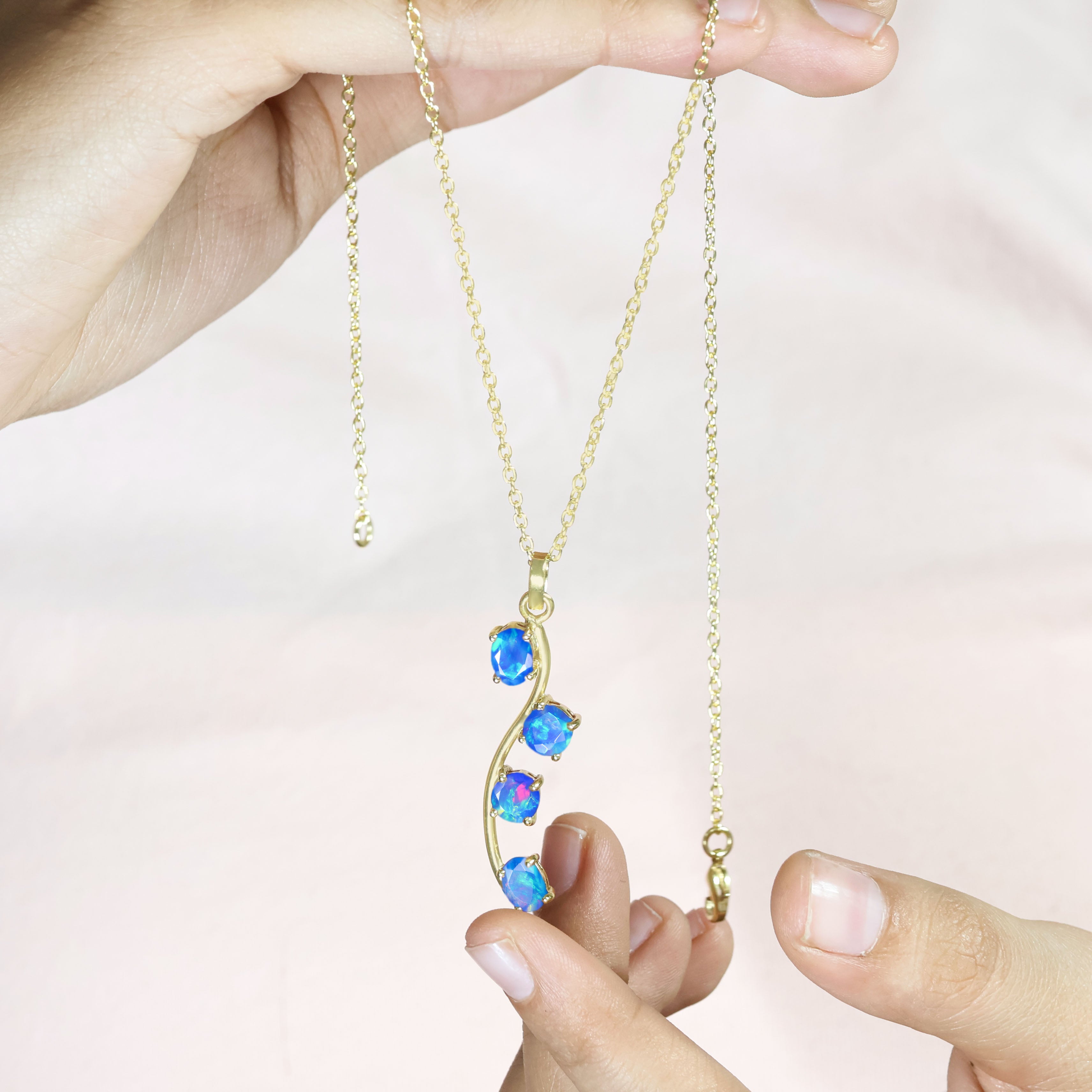 BLUE OPAL NECKLACE