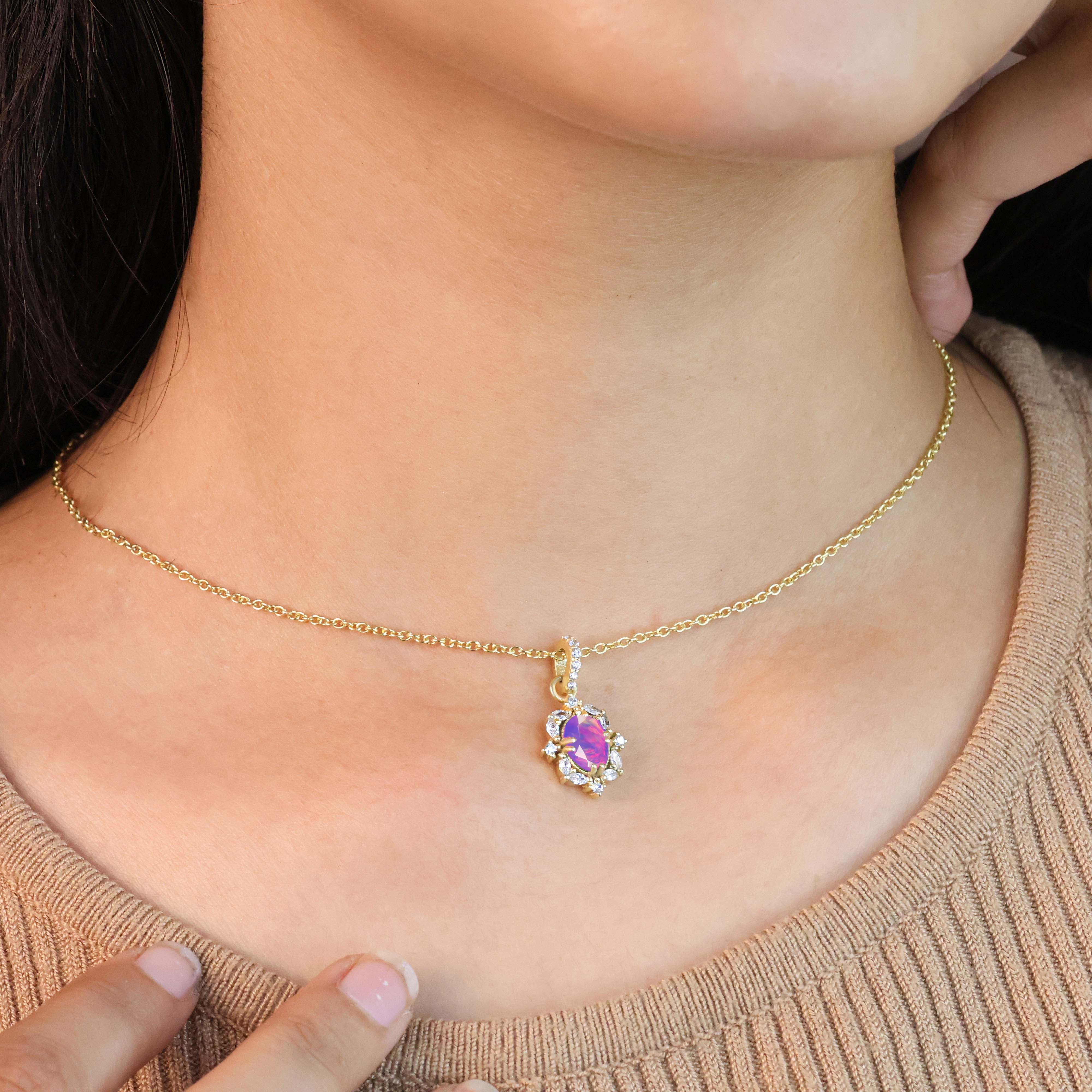 LAVENDER OPAL NECKLACE