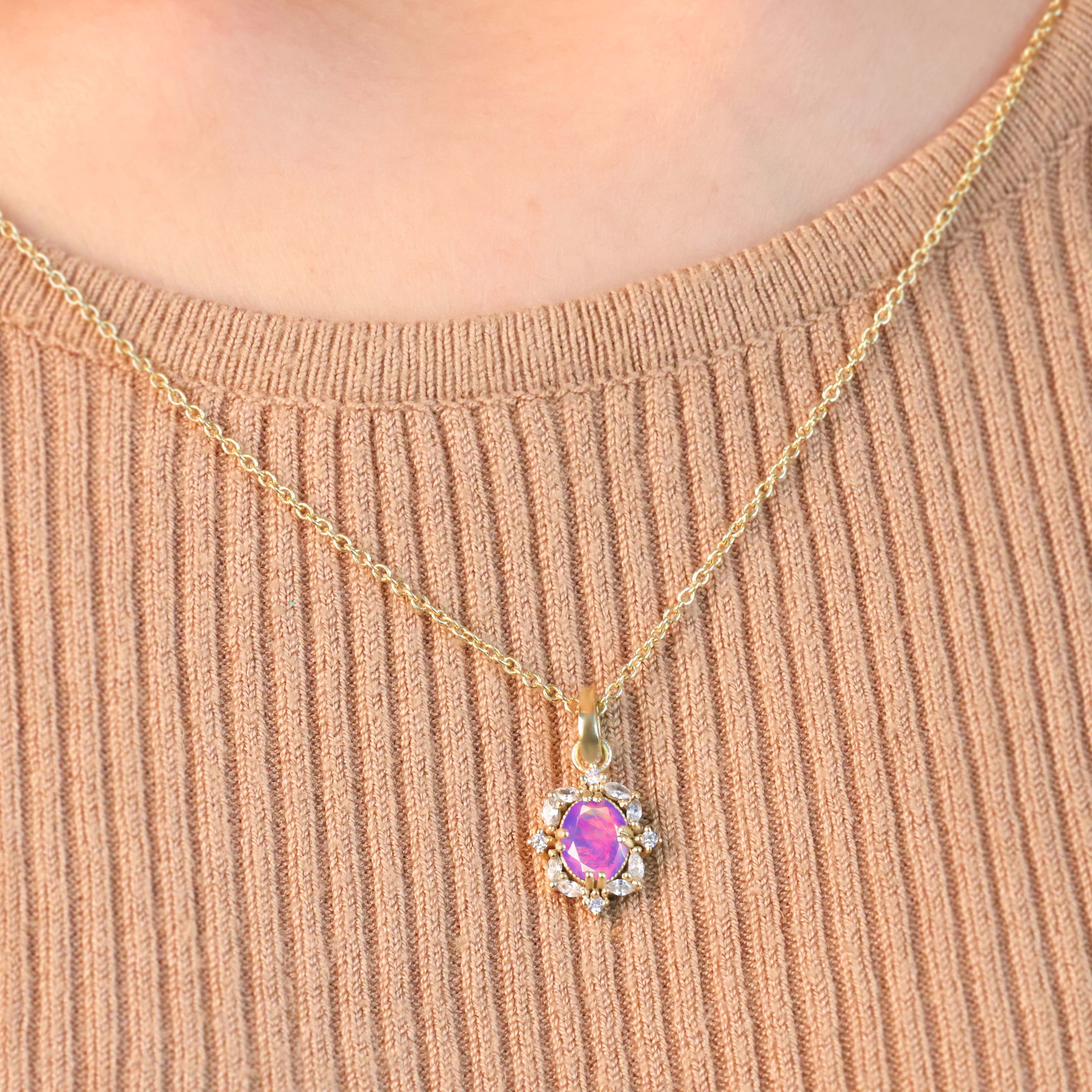 LAVENDER OPAL NECKLACE