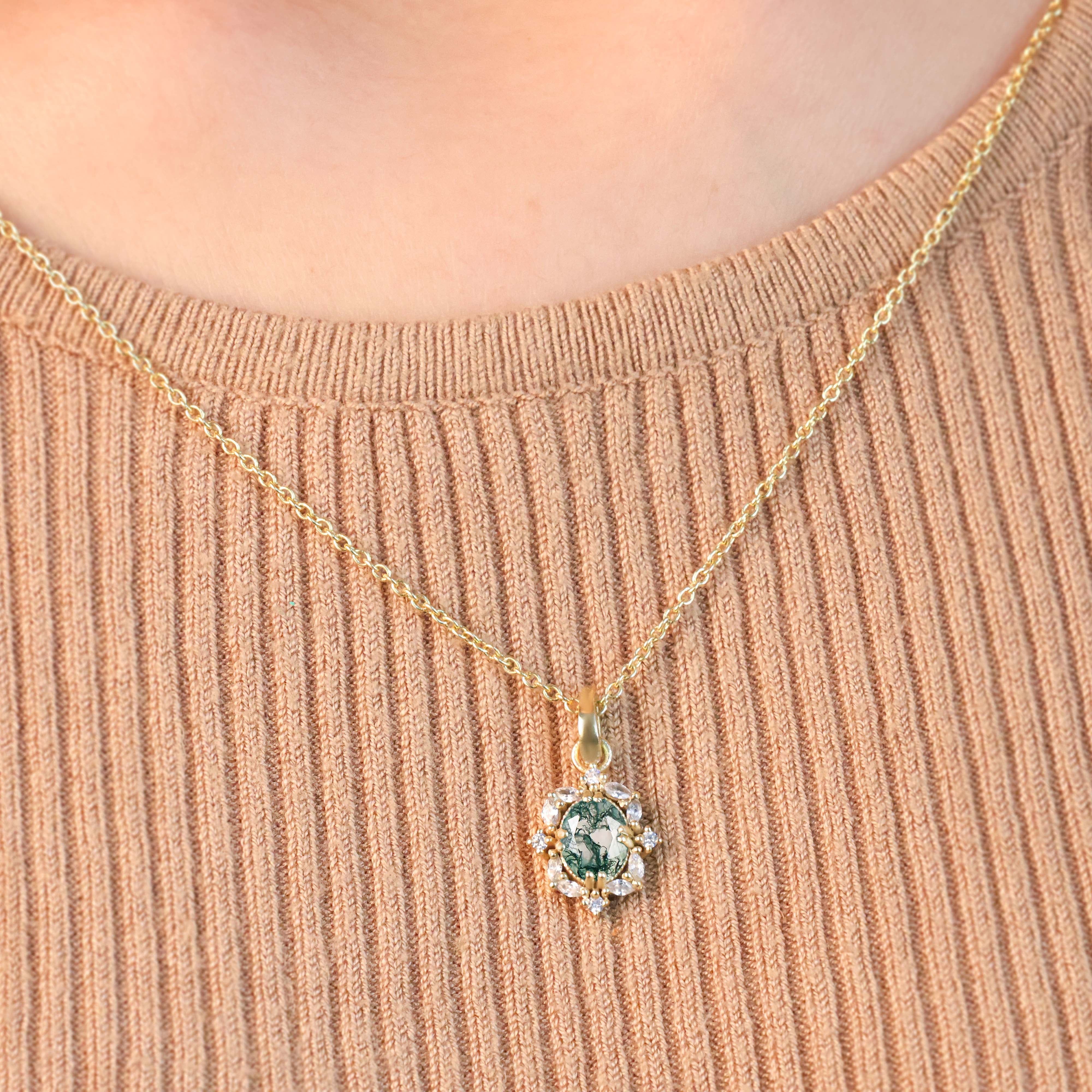 MOSS AGATE NECKLACE