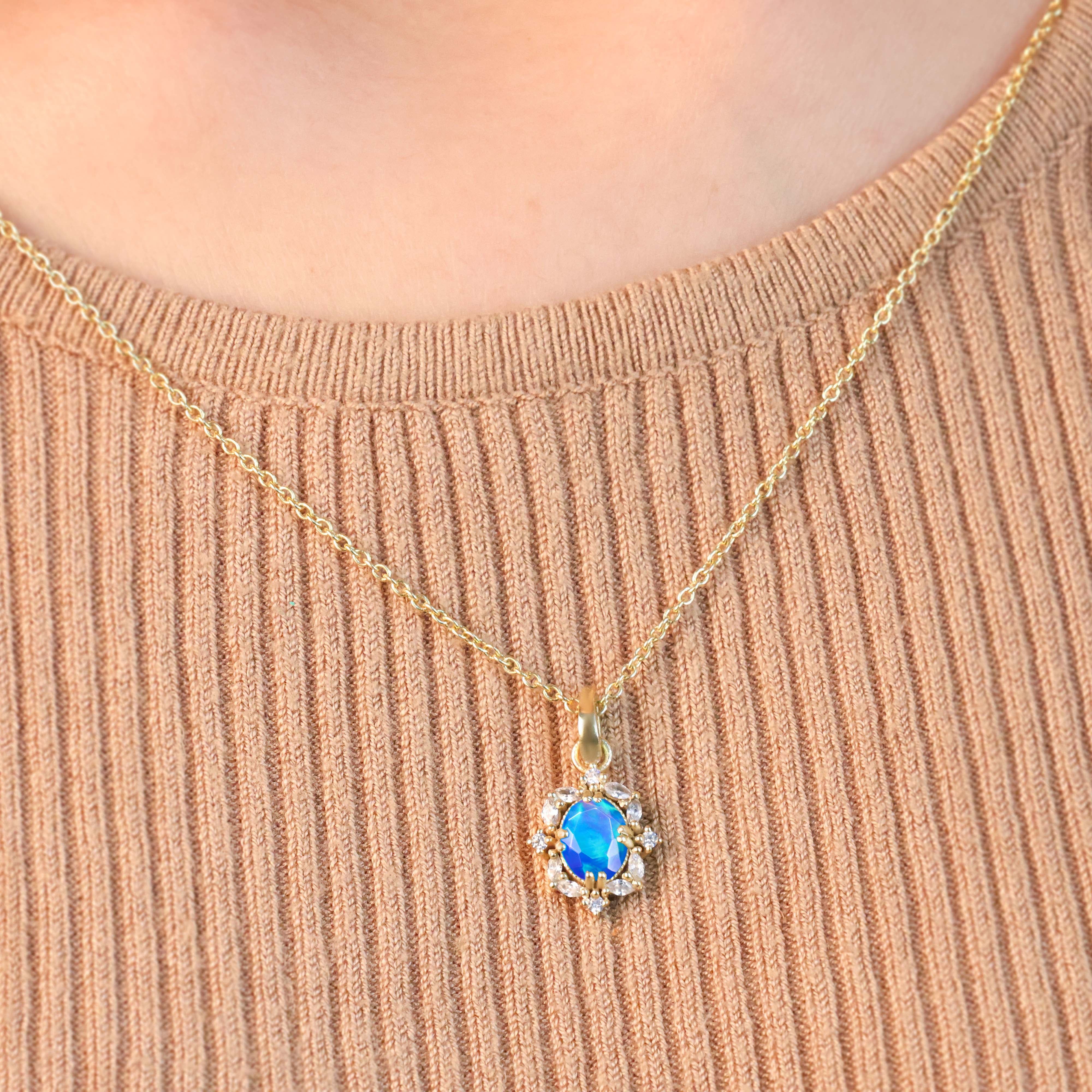 BLUE OPAL NECKLACE