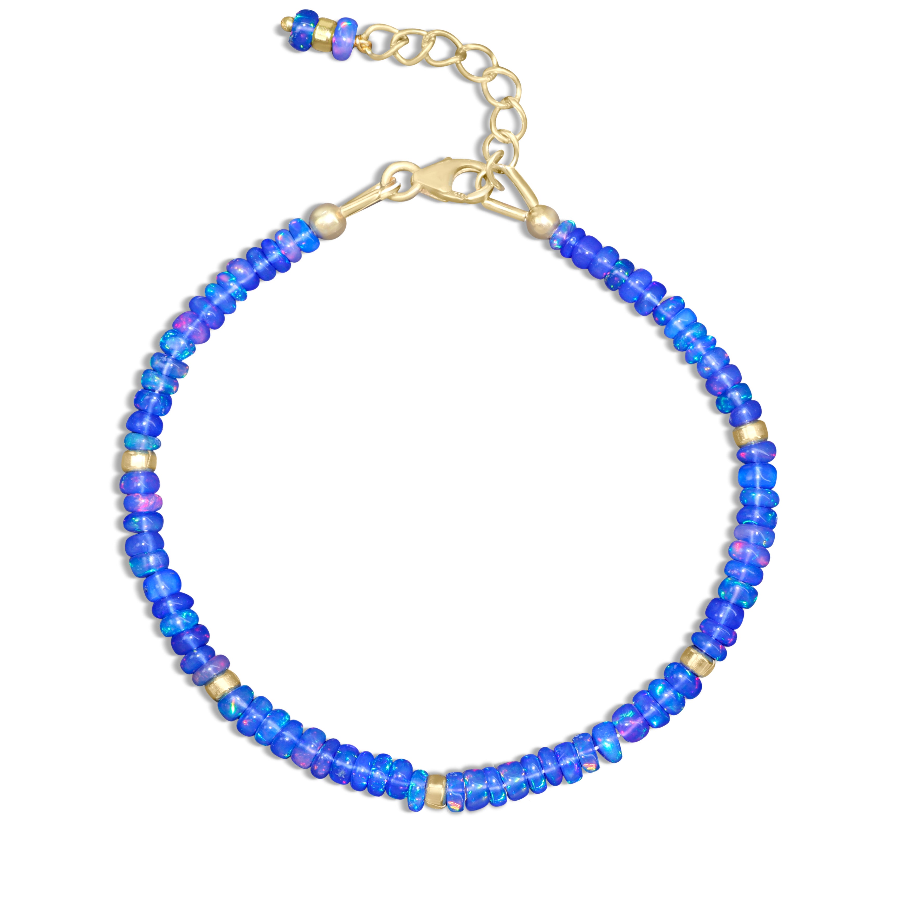 Beaded blue opal bracelet