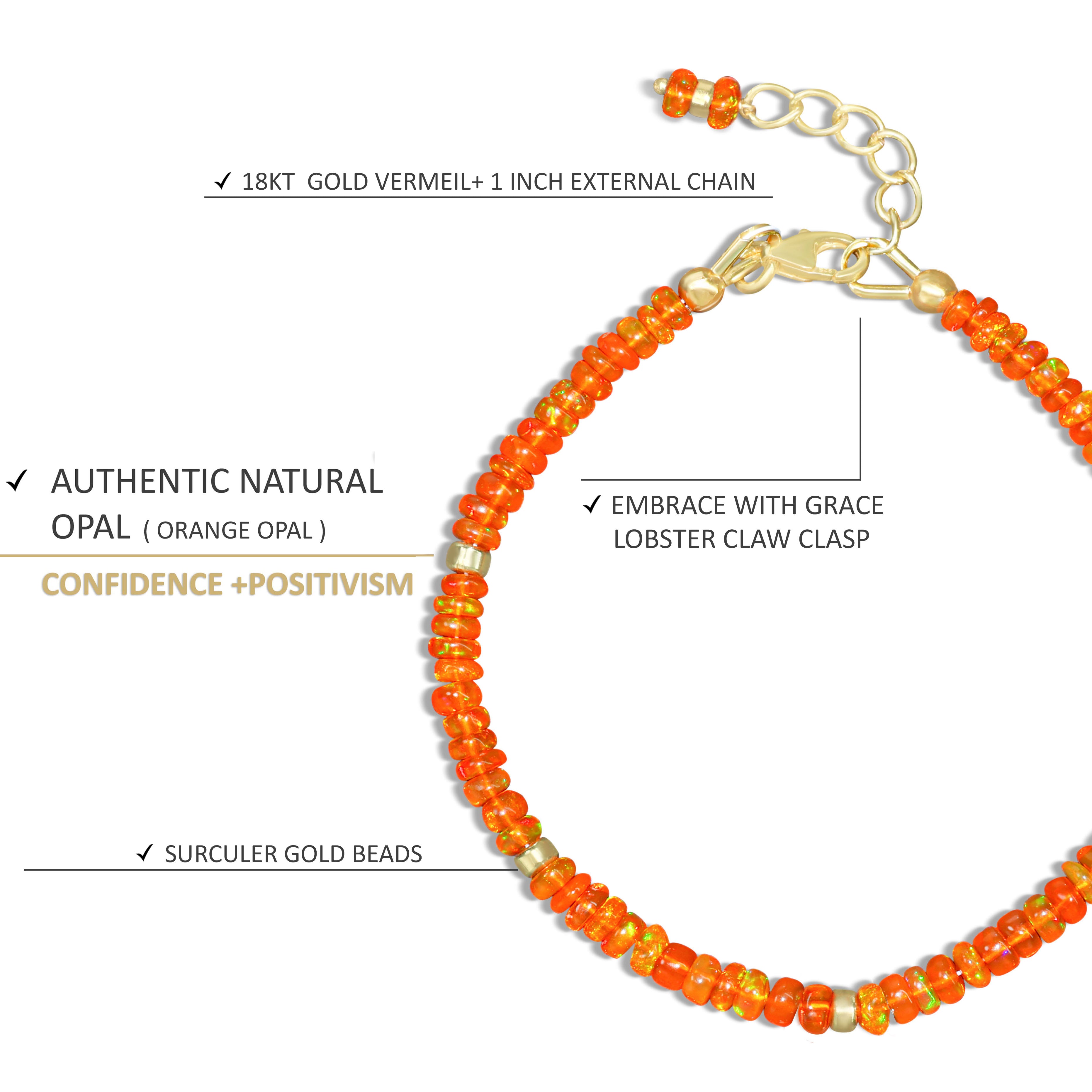 beaded orange opal 