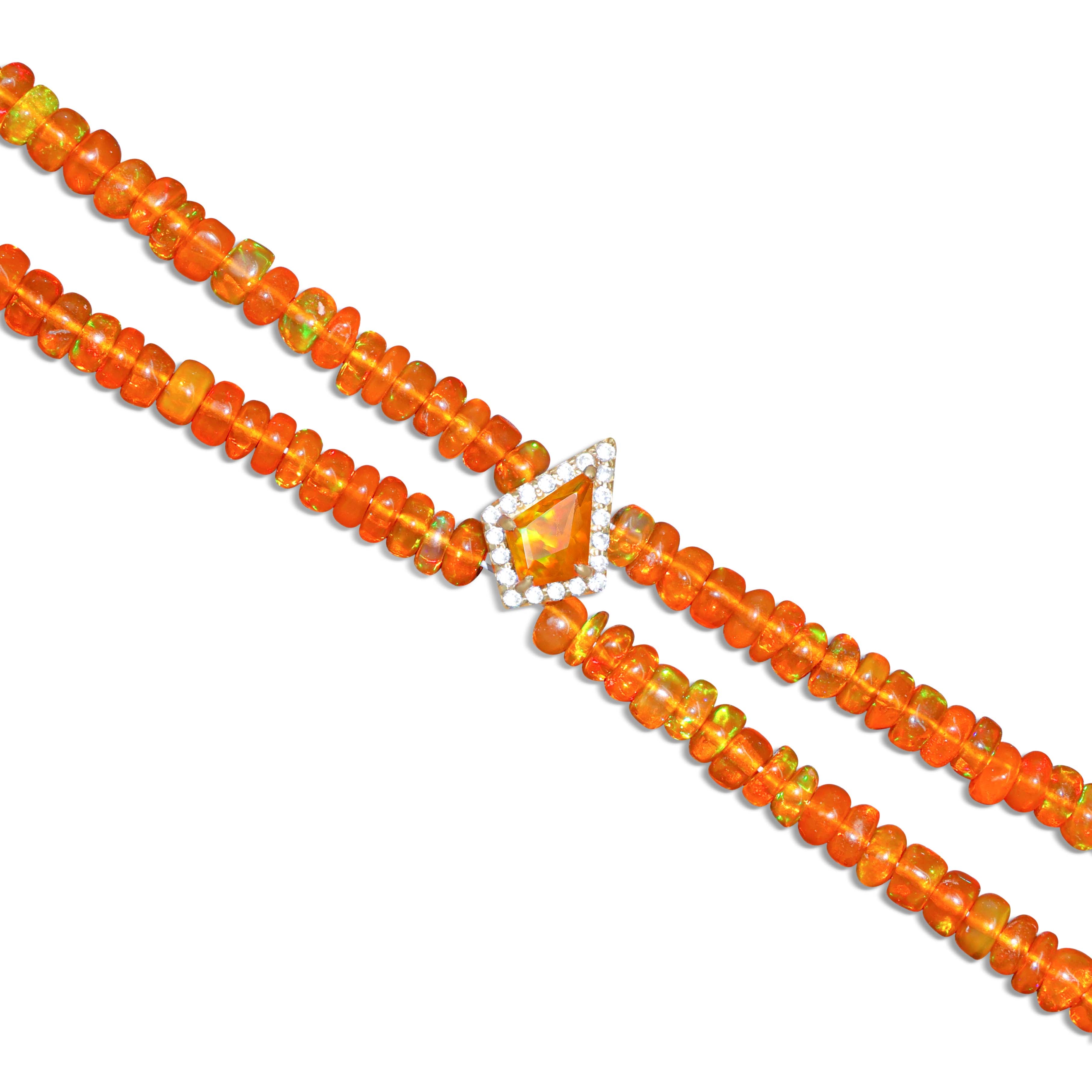 handmade Orange Opal Bracelet