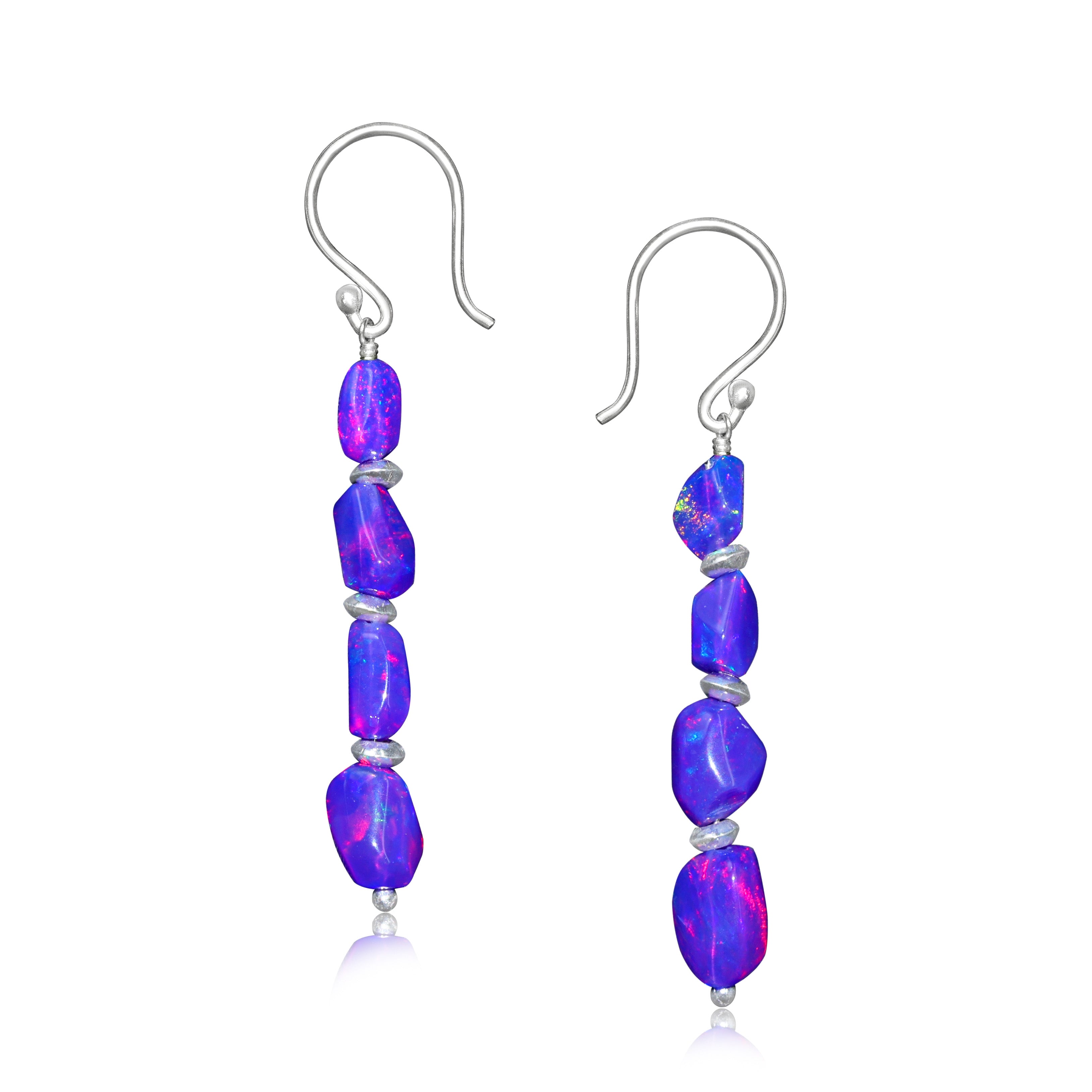 lavender opal earrings