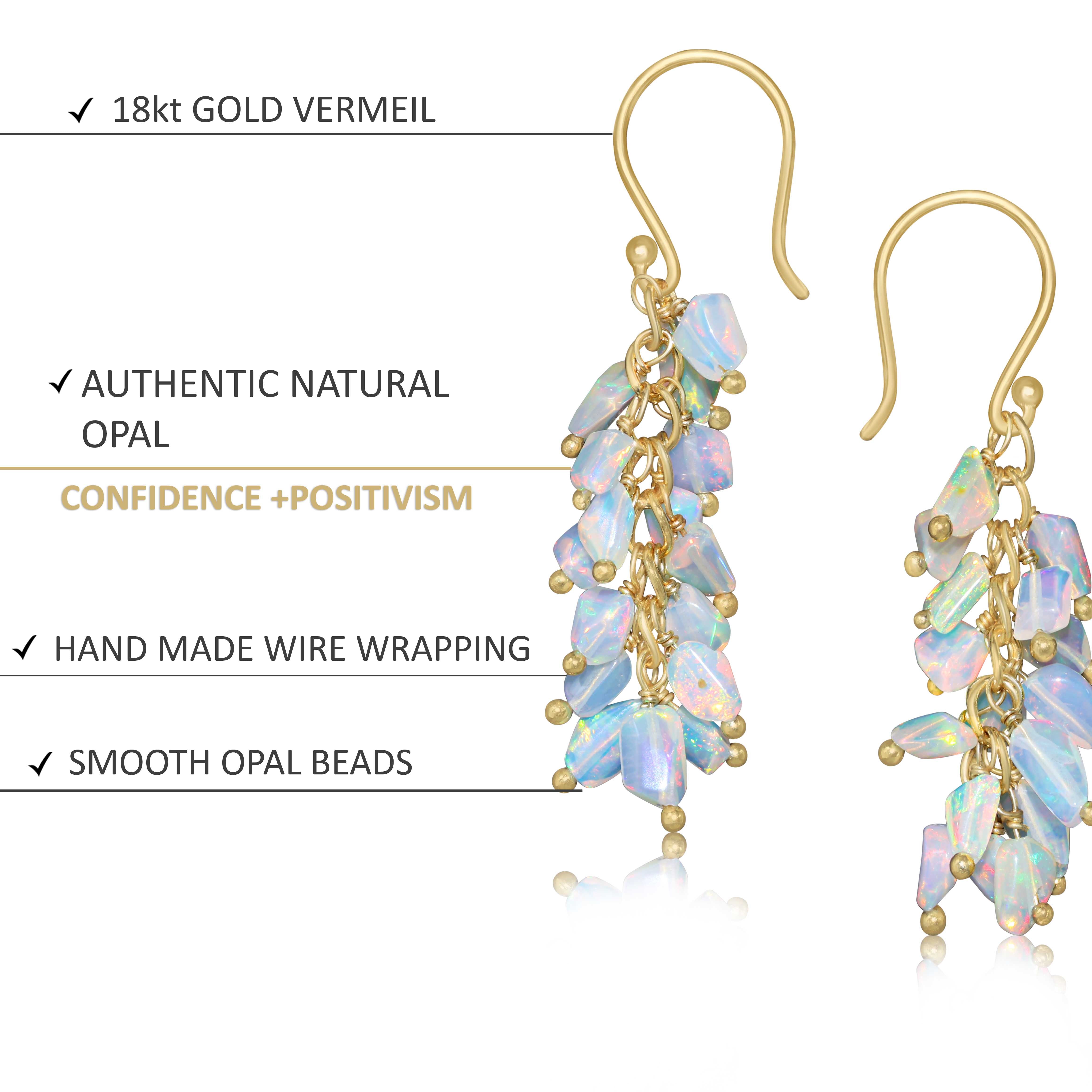 dangle opal earrings