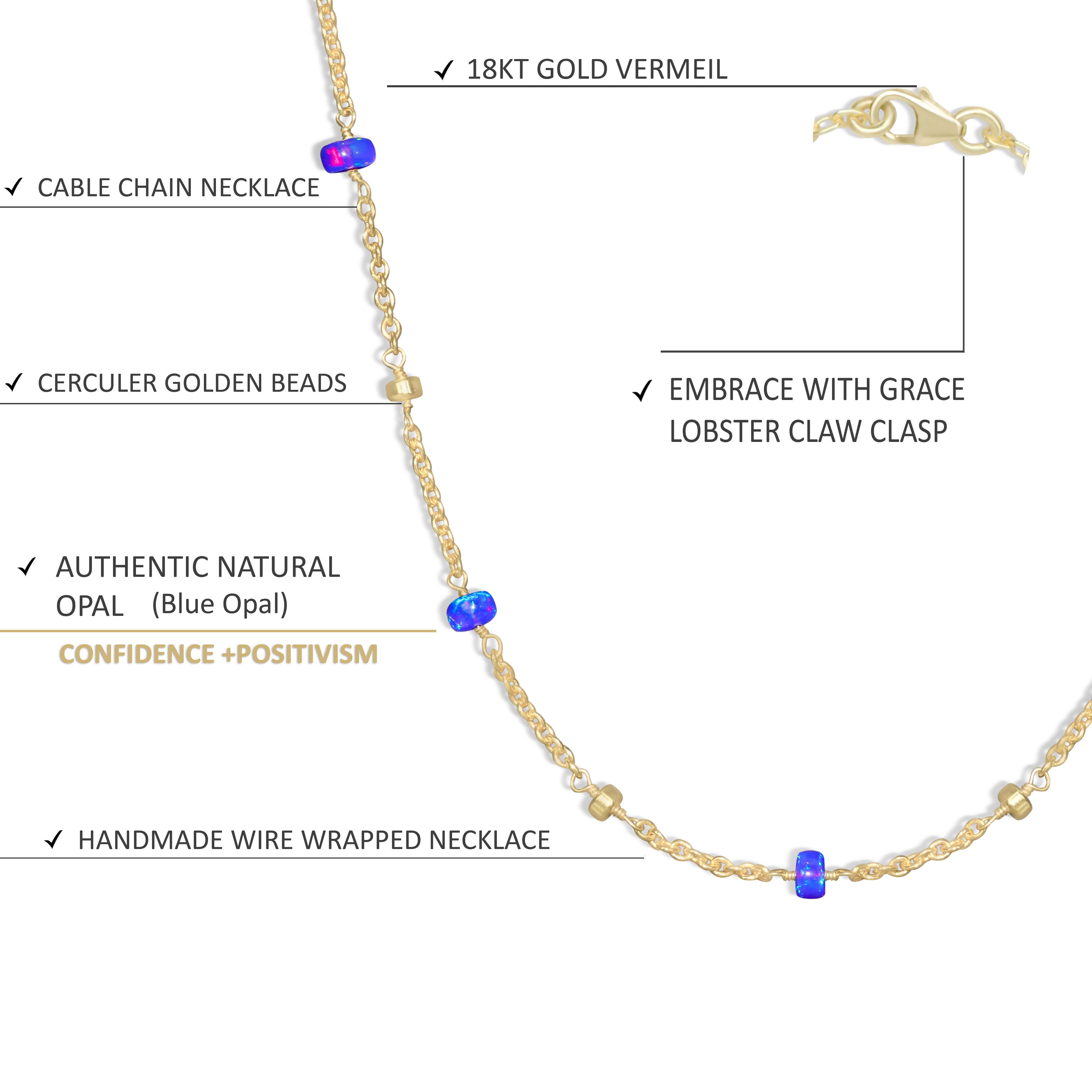 blue opal silver necklace