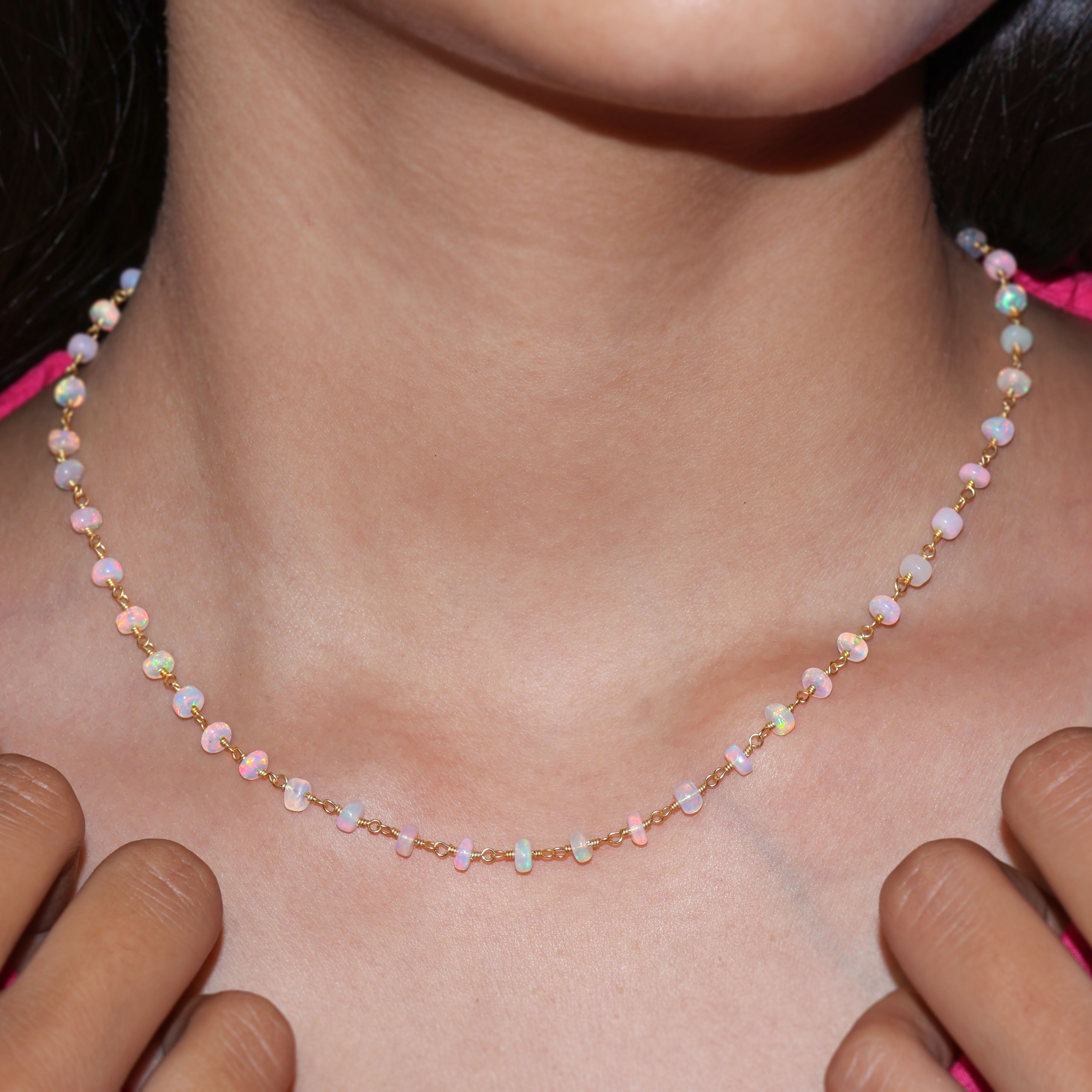 Opal Beaded Necklace