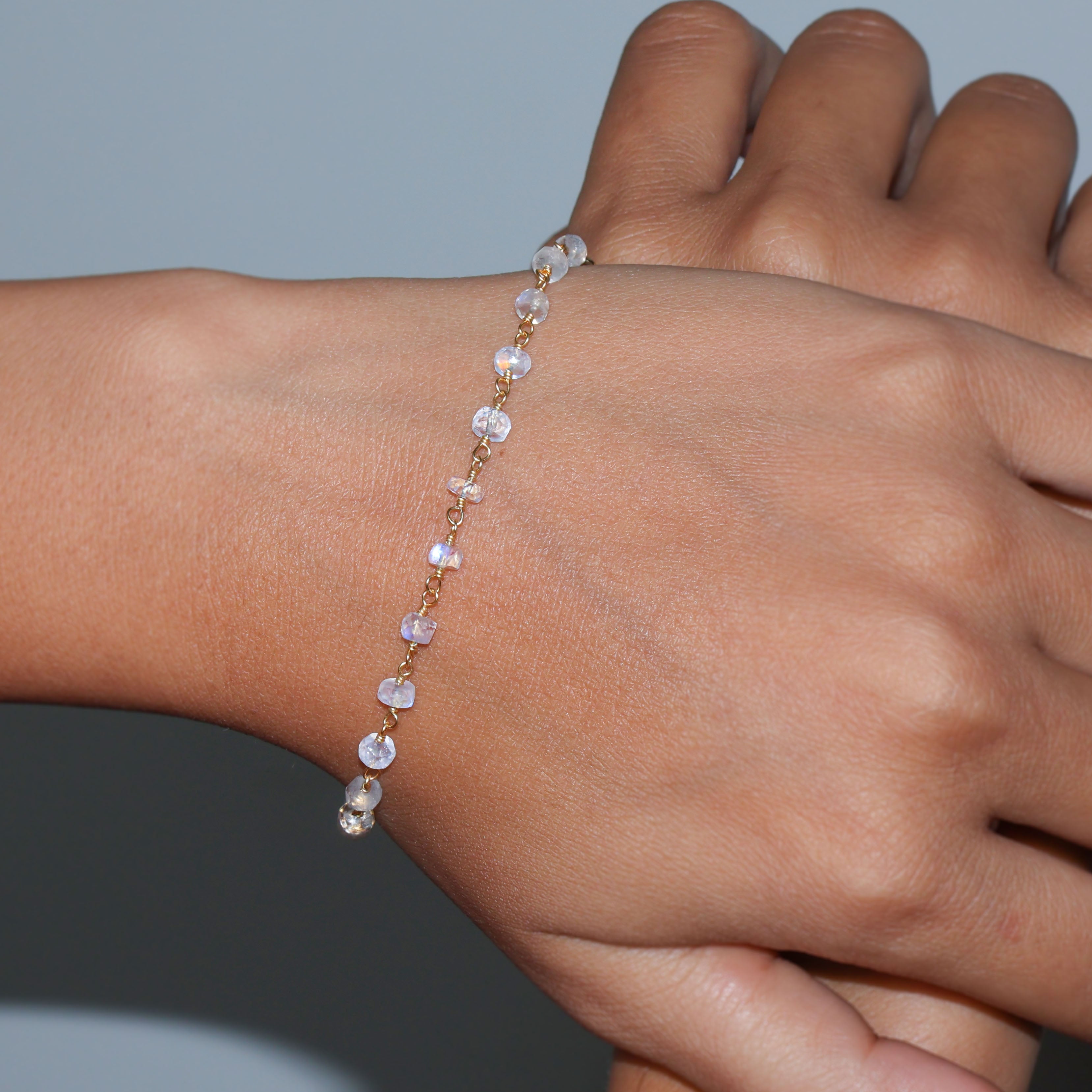 moonstone chain bracelet