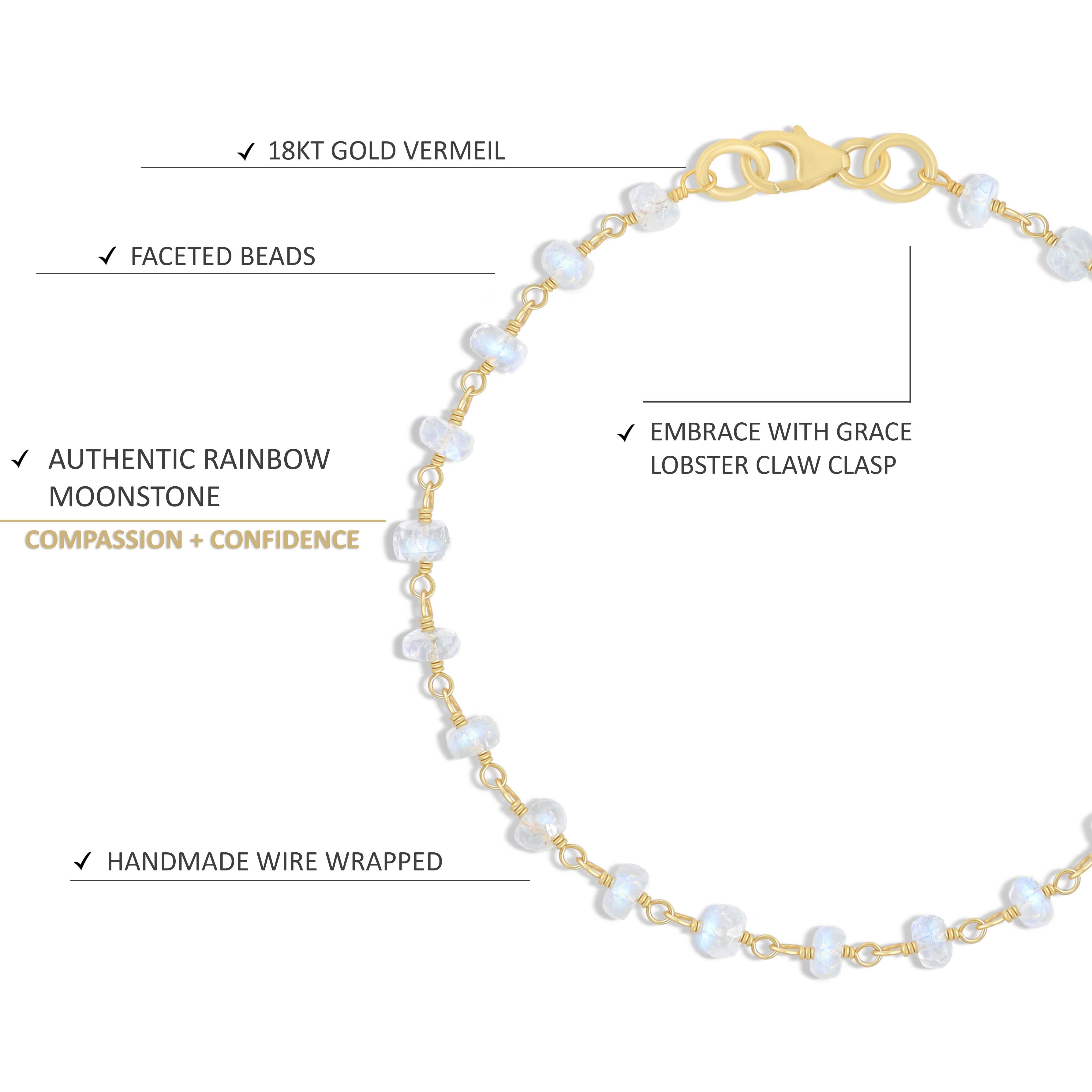 moonstone beaded bracelet