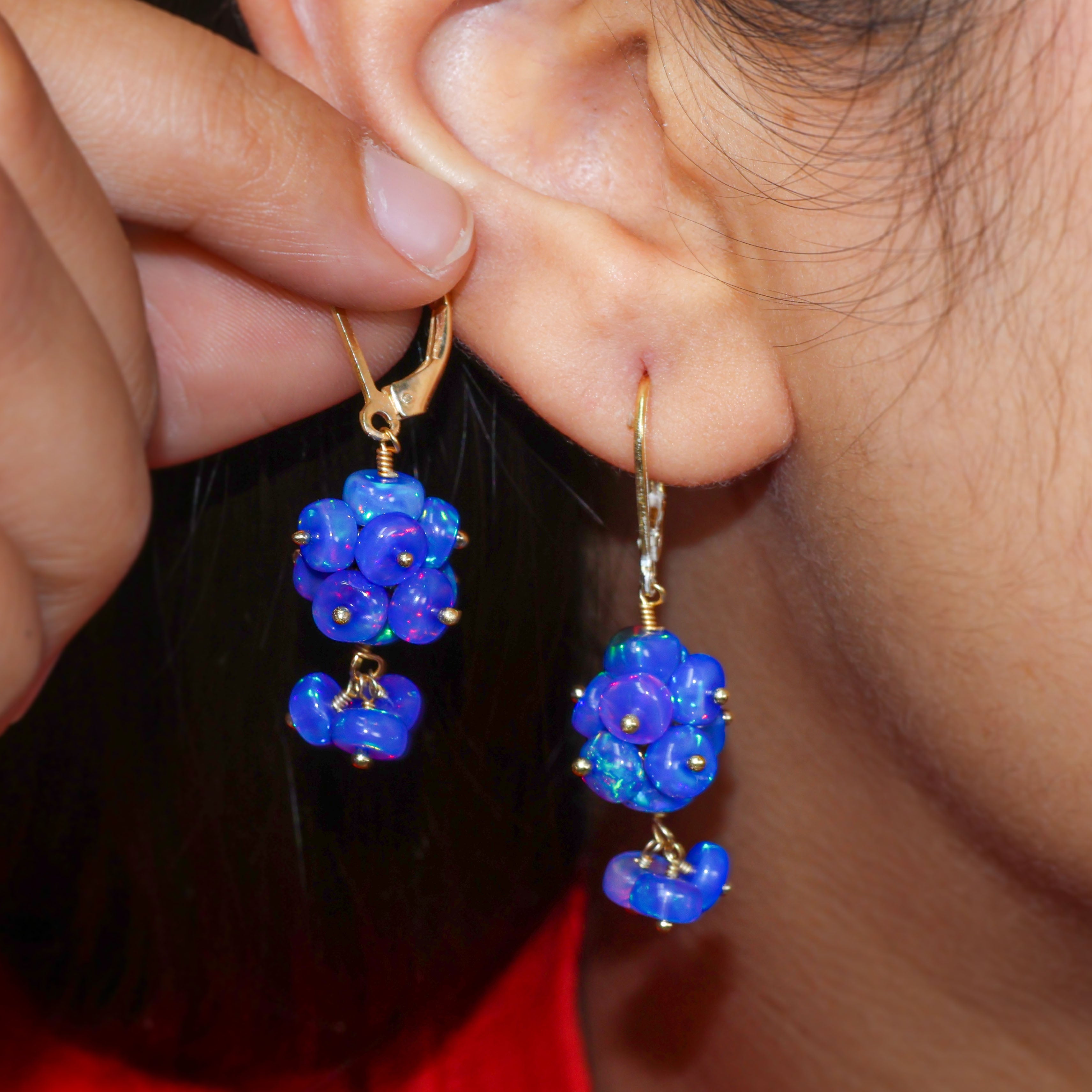 BLUE OPAL EARRING