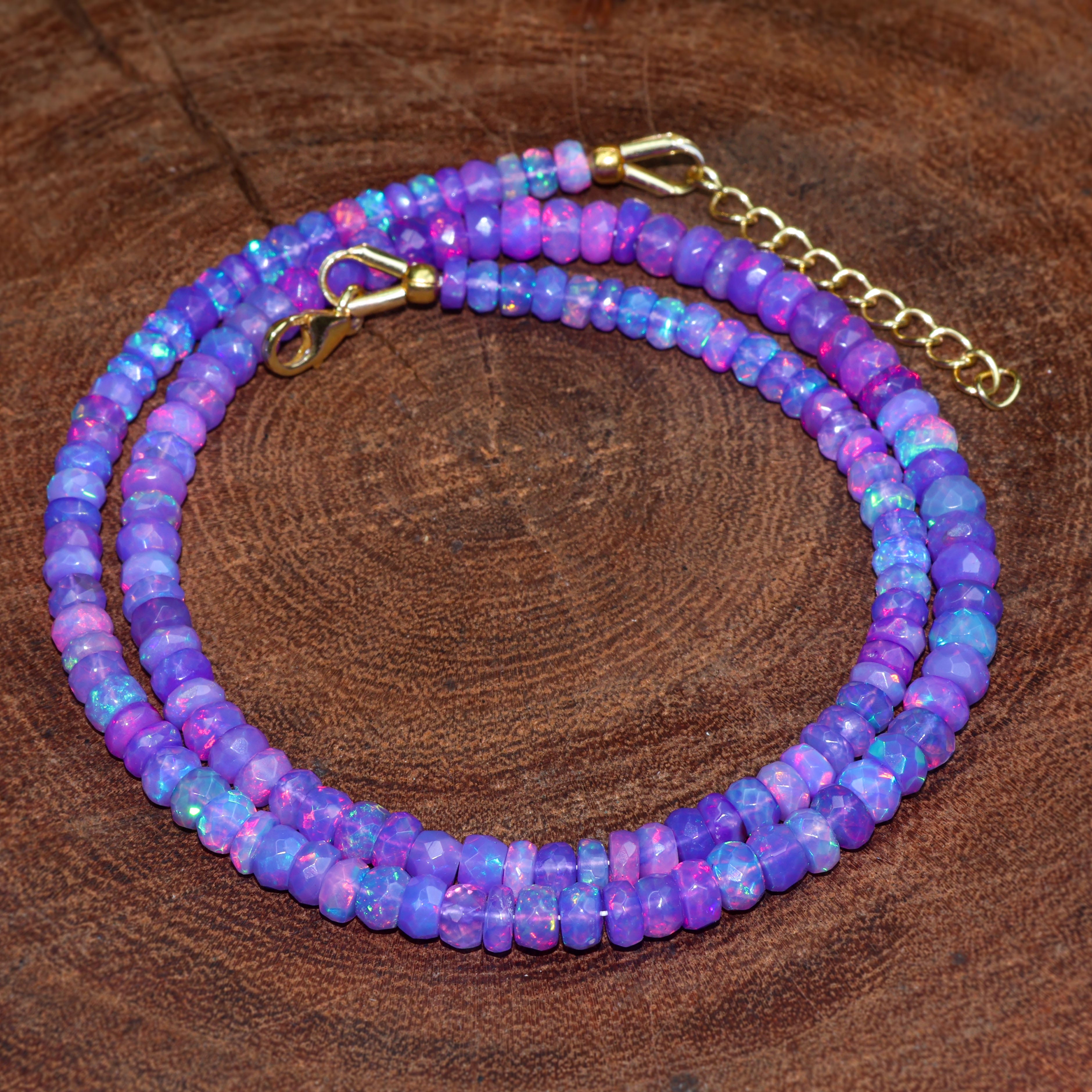 LAVENDER OPAL BEADED NECKLACE
