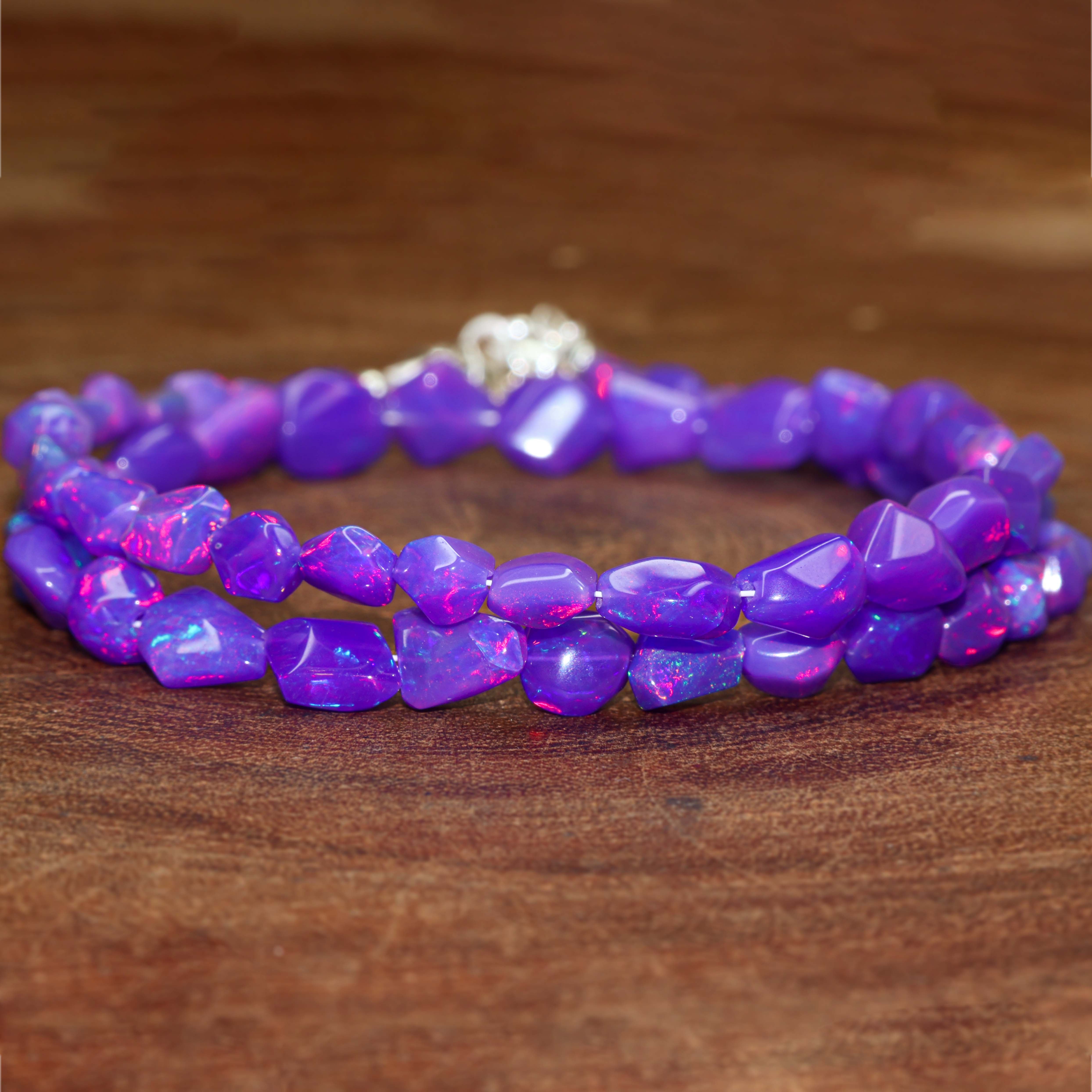 LAVENDER OPAL TUMBLE NECKLACE