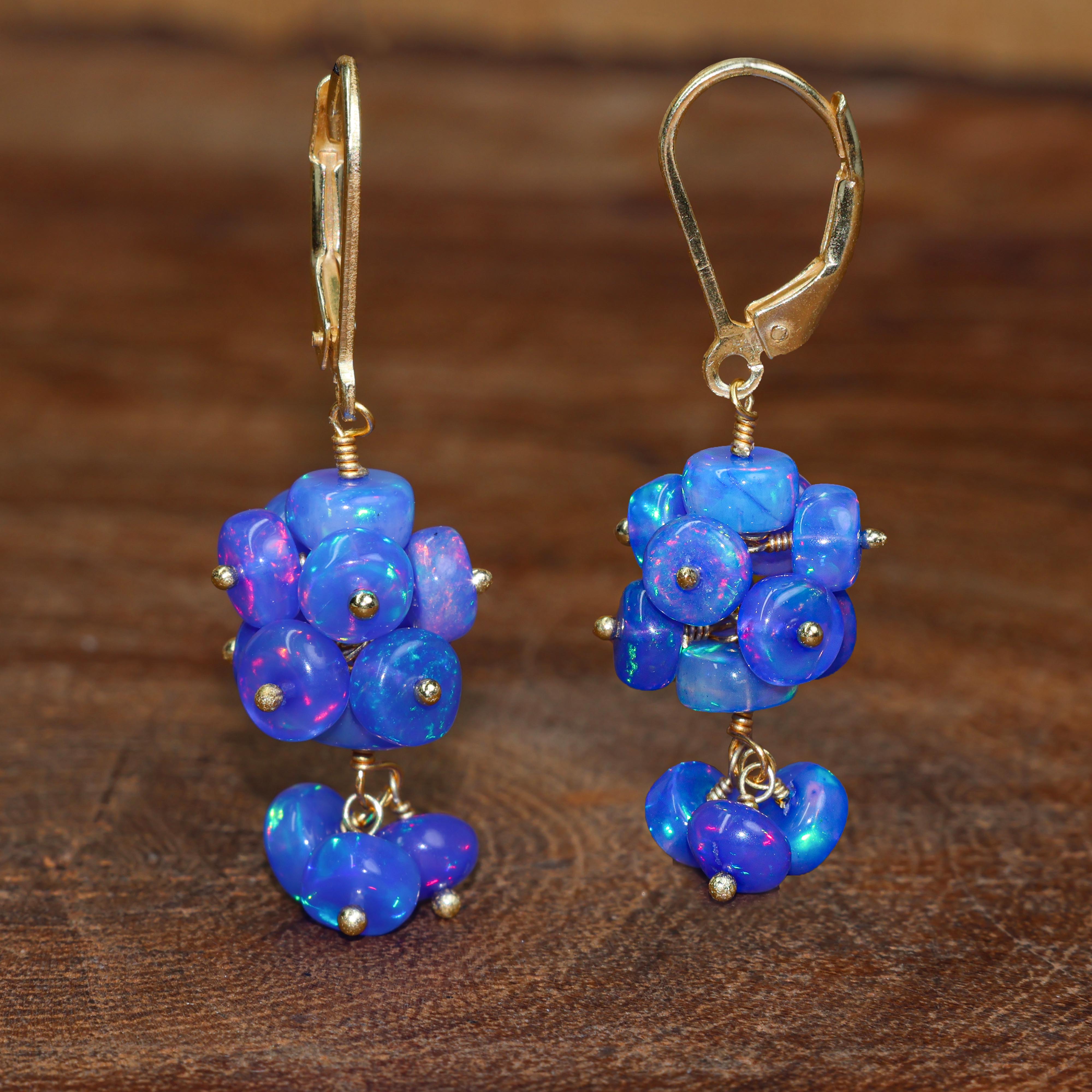 BLUE OPAL EARRING