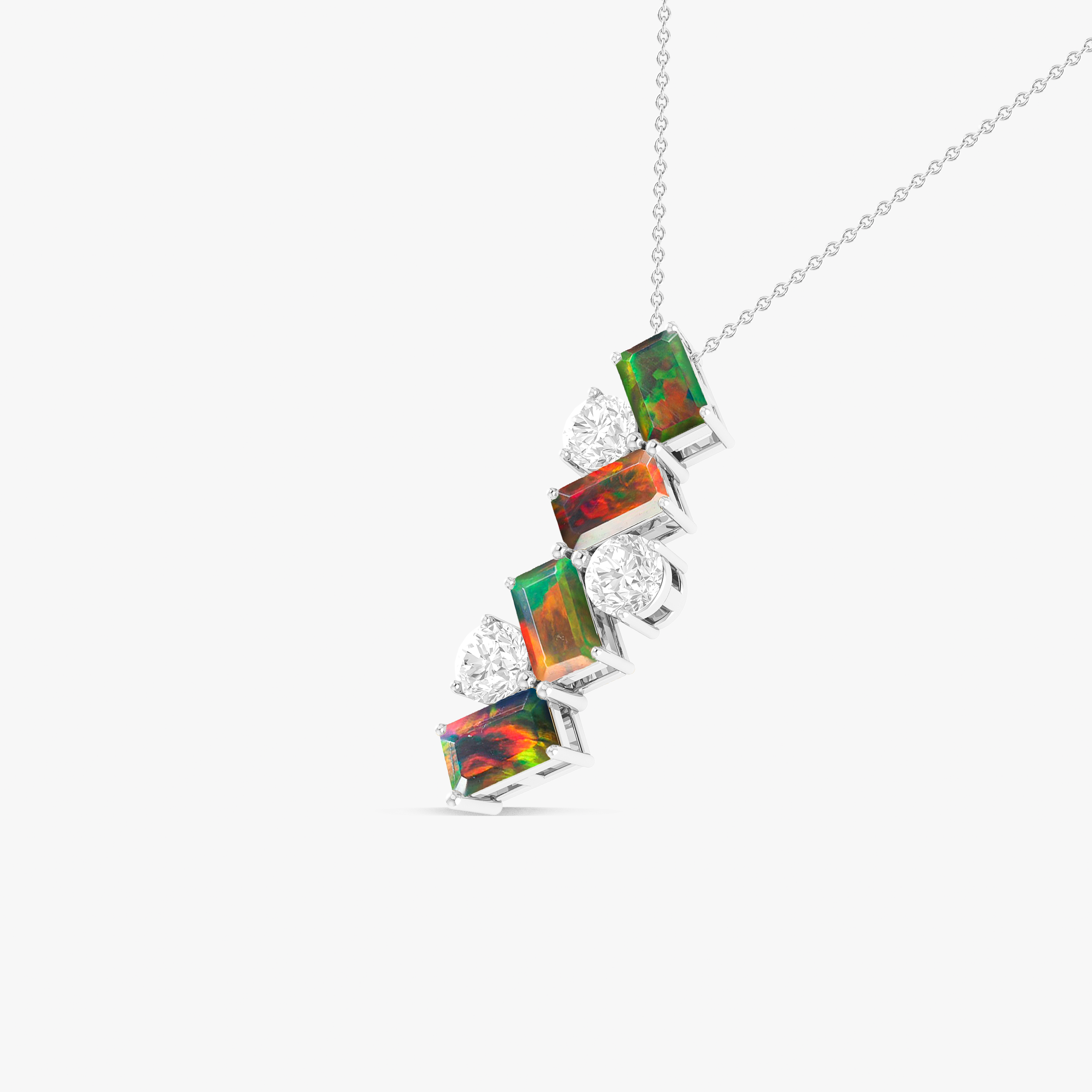 4 Stone Pendant Bracelet