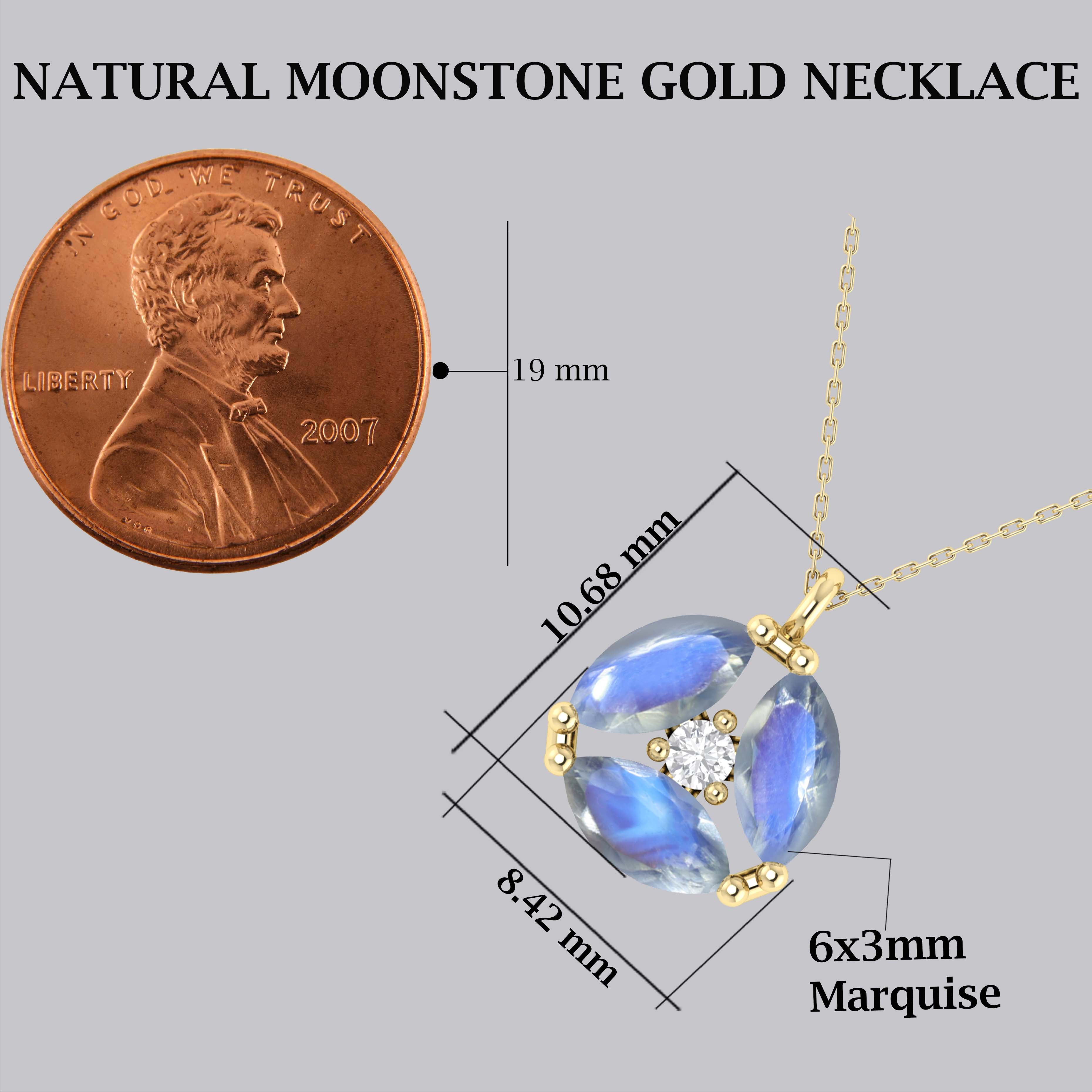 Rainbow Moonstone Three Stone Round Pendant