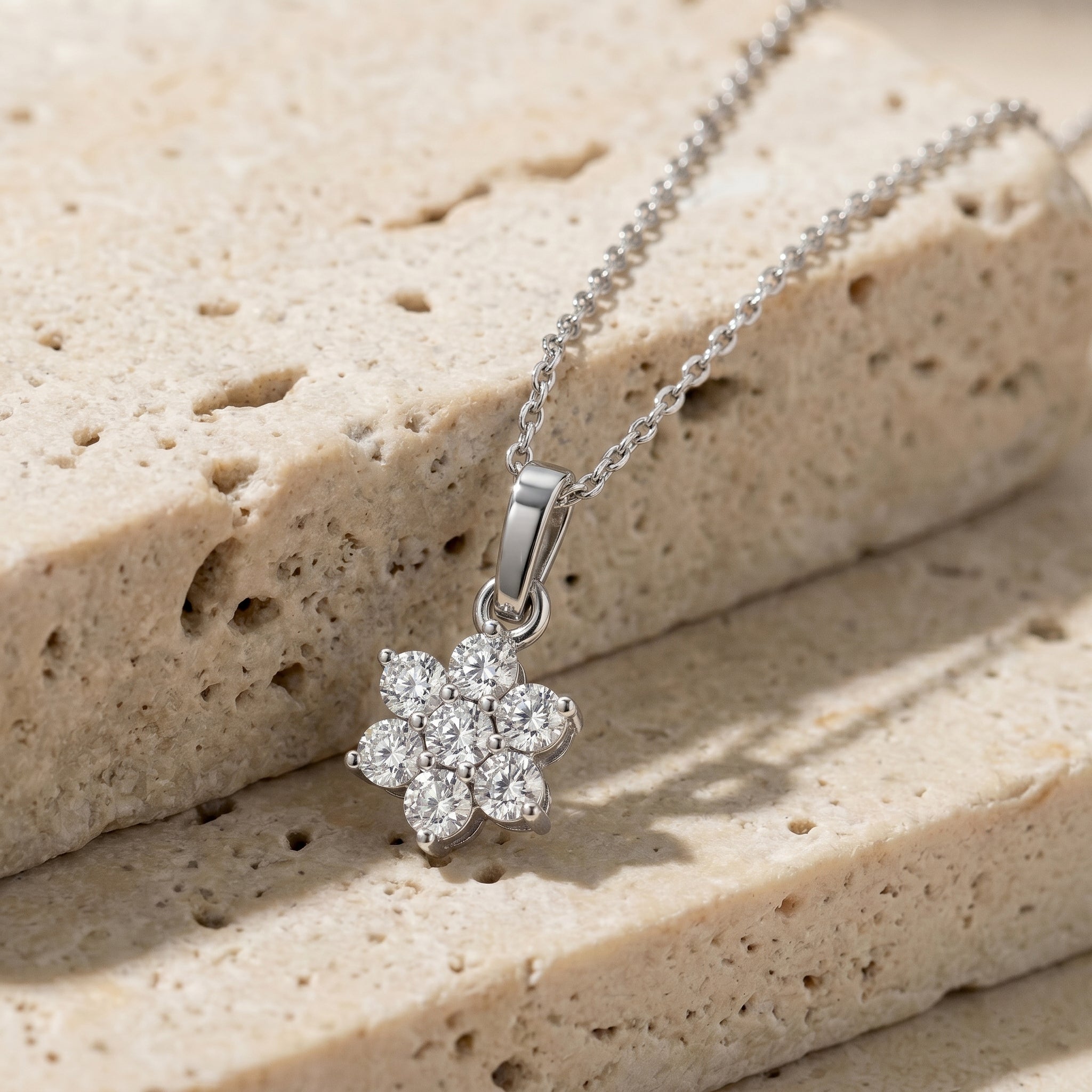 Yellow gold filled moissanite pendant necklace with 925 sterling silver craftsmanship
