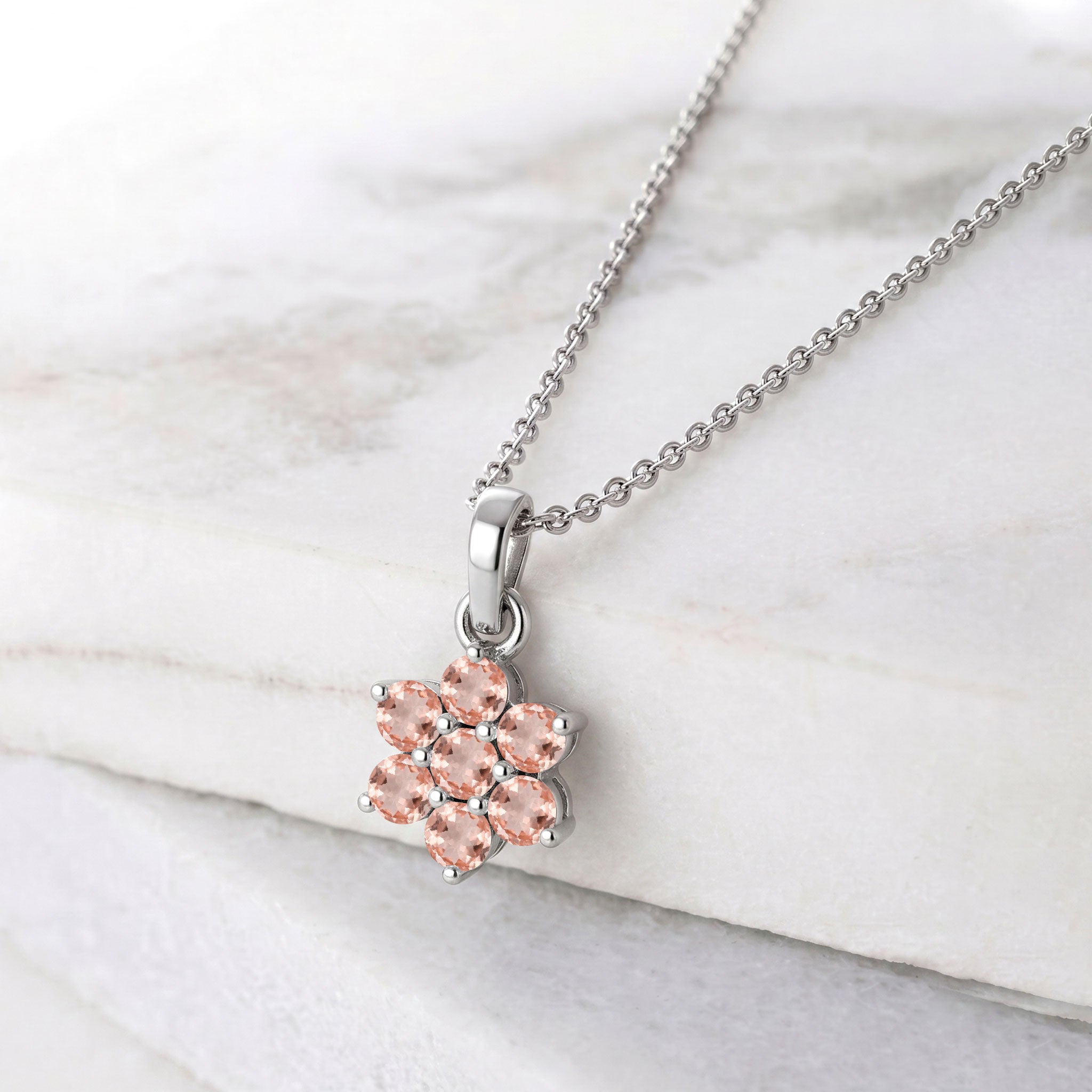 Luxury morganite flower jewelry with premium craftsmanship