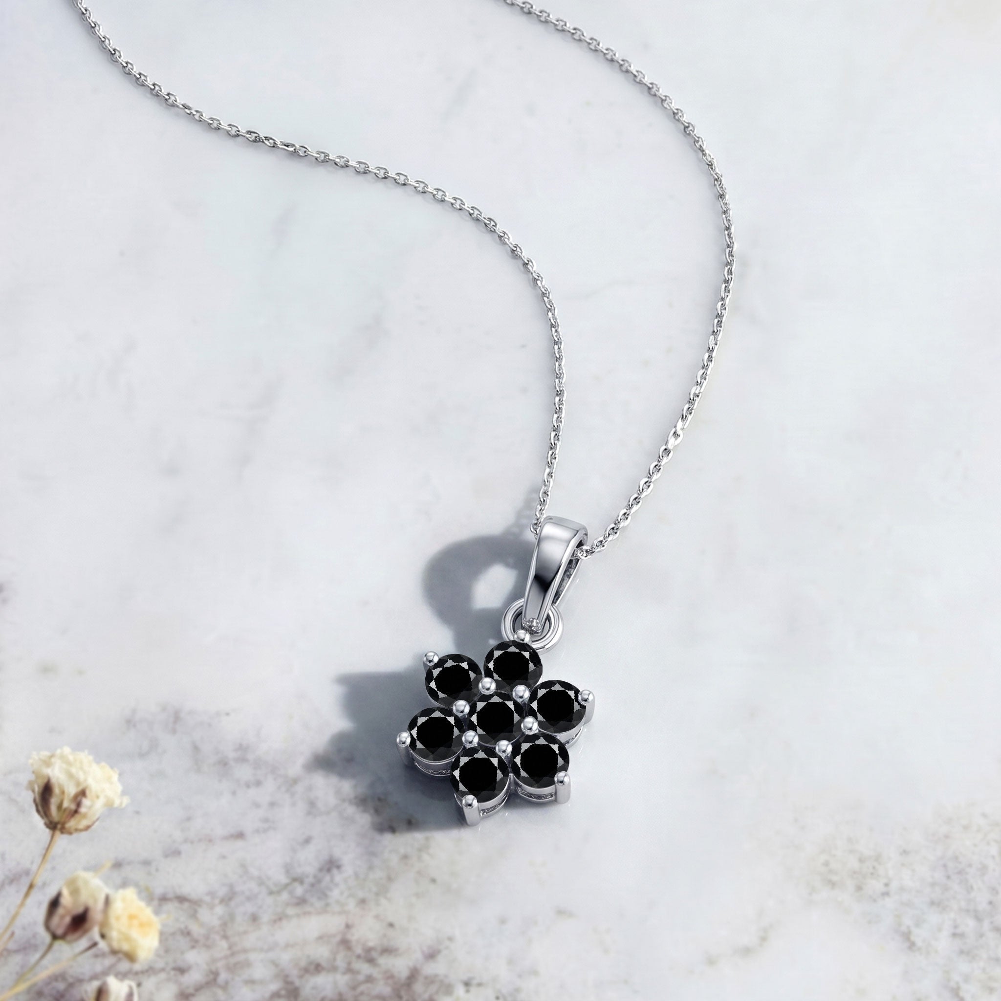 Luxury black onyx flower jewelry with premium craftsmanship