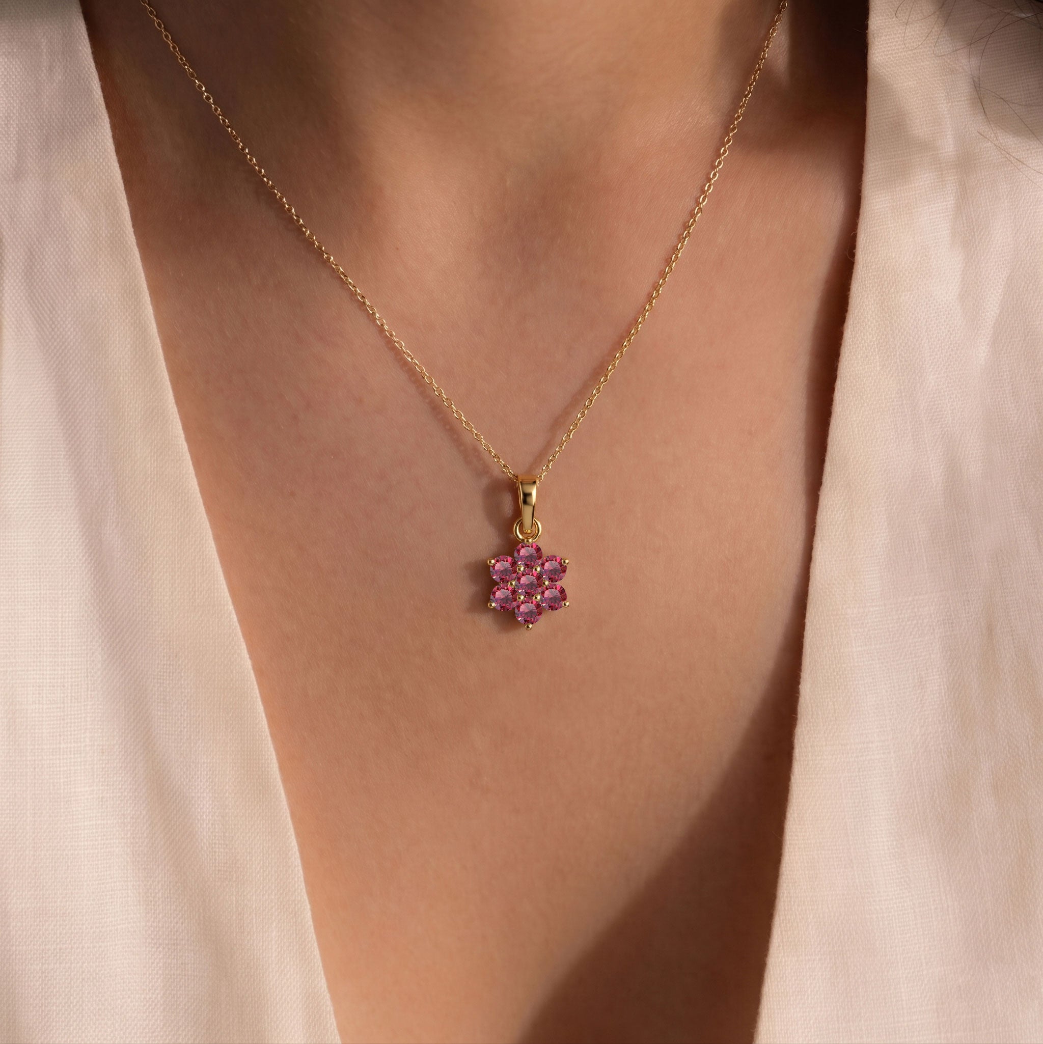 Luxury ruby flower jewelry with premium craftsmanship