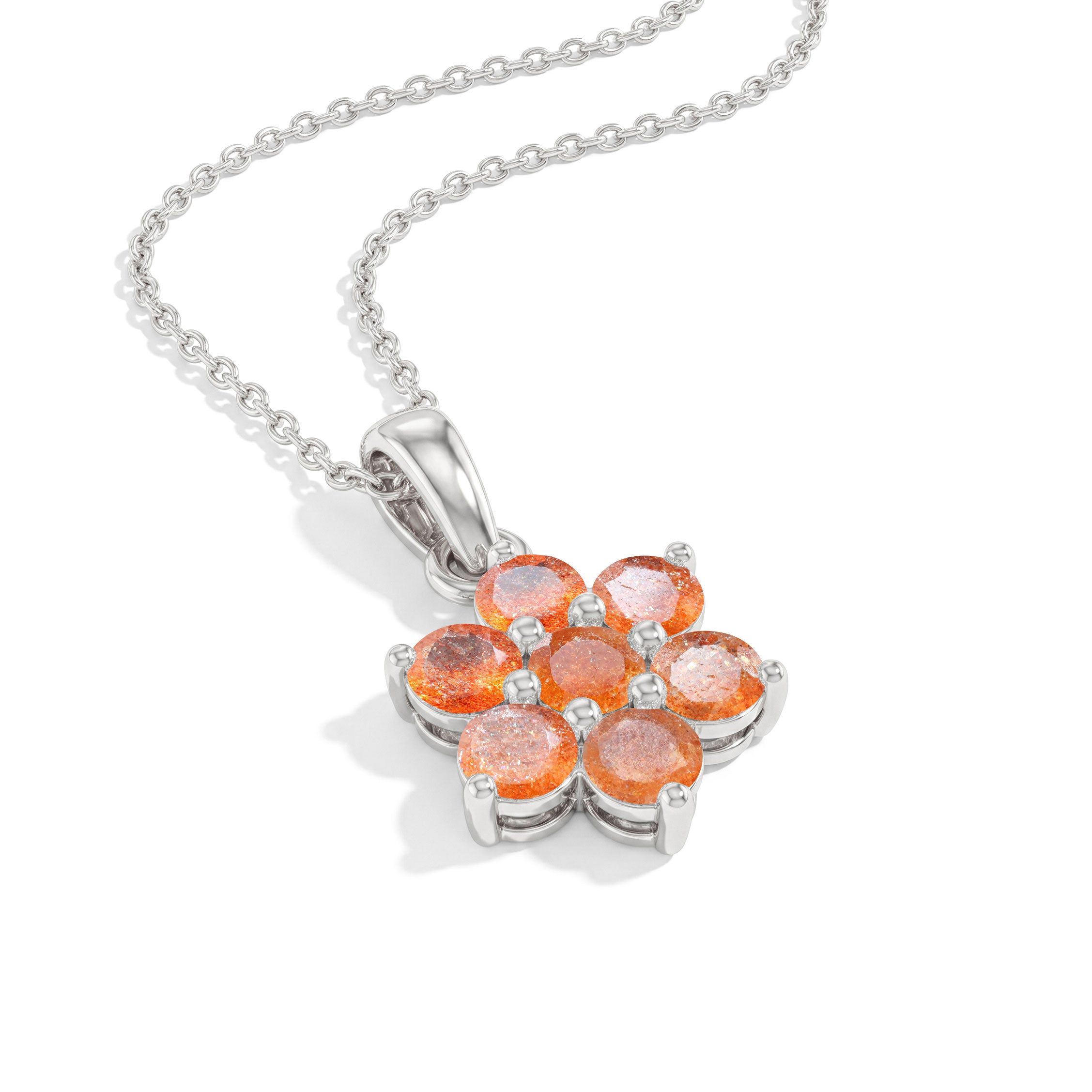Luxury sunstone pendant jewelry with sterling silver and gold finish