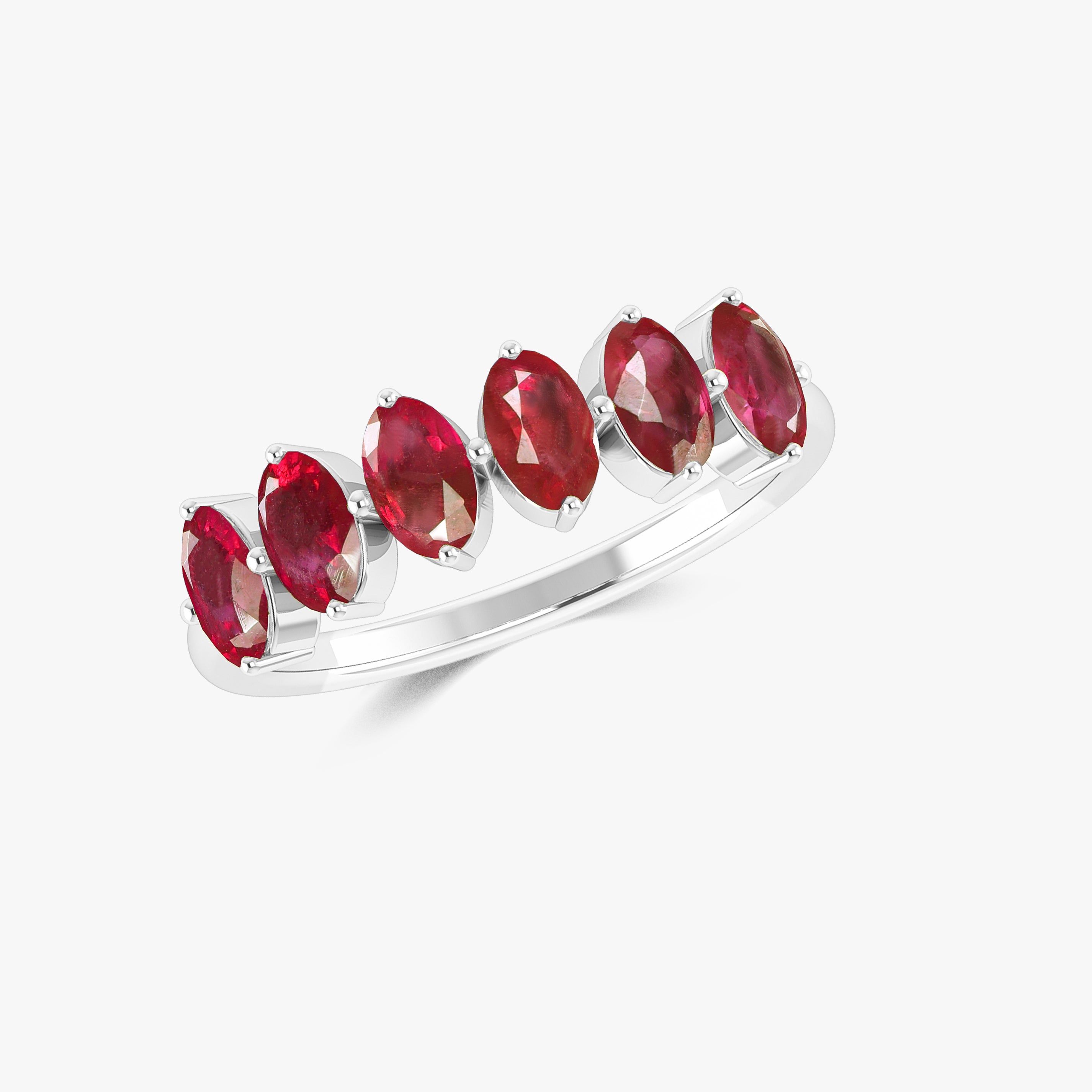 Red Oval Shape Ruby Gemstone Ring