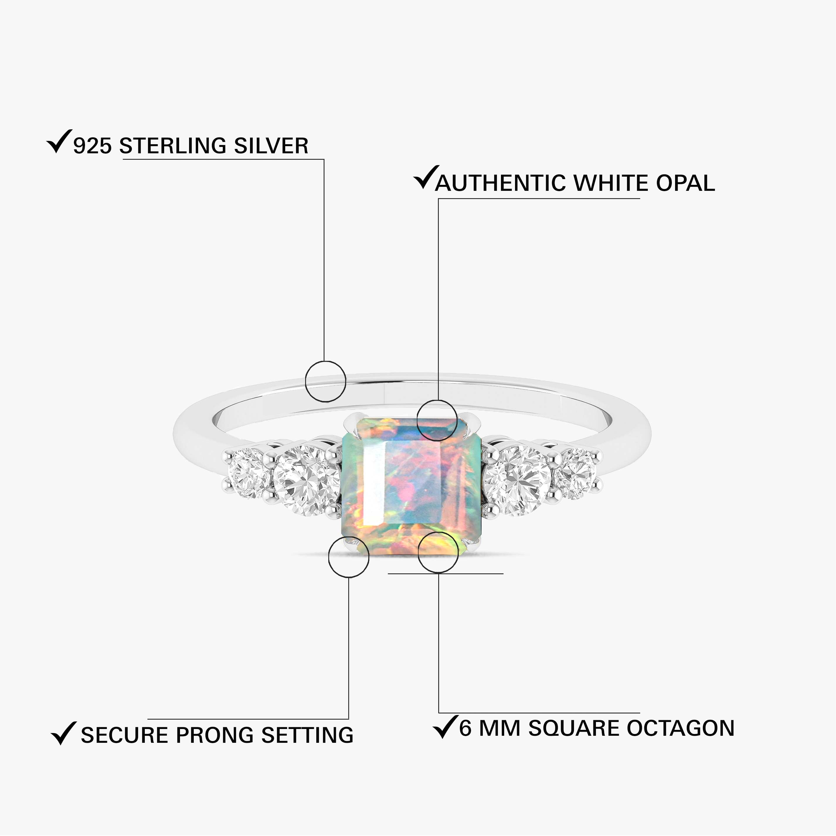 Multi Fire Opal Ring
