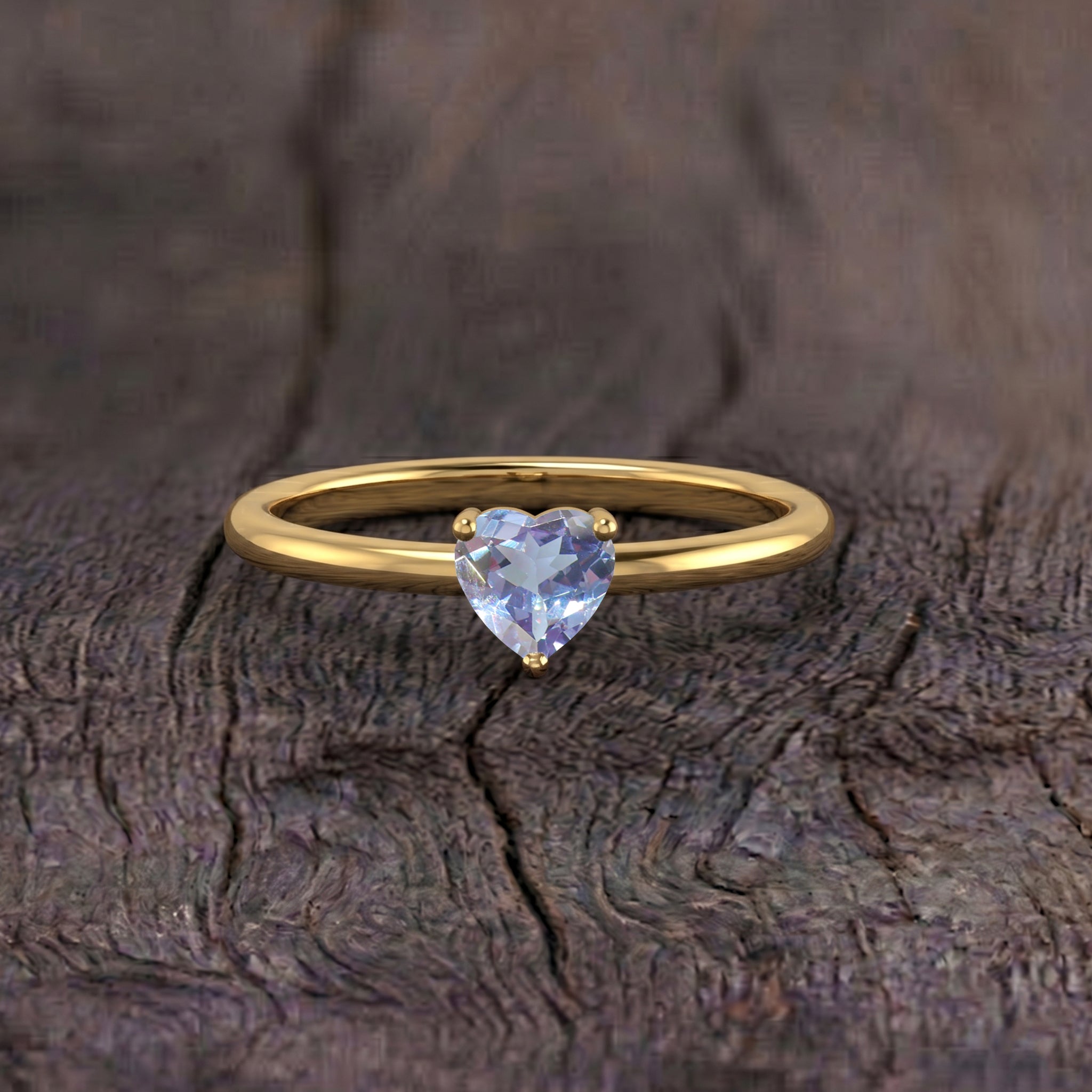alexandrite gemstone ring, heart solitaire jewelry, handcrafted women's ring, elegant gemstone accessory, artisan craftsmanship, june birthstone ring, premium jewelry, birthday keepsake, anniversary jewelry, classic solitaire design, polished craftsmanship, timeless jewelry, gemstone fashion, refined elegance, heart jewelry