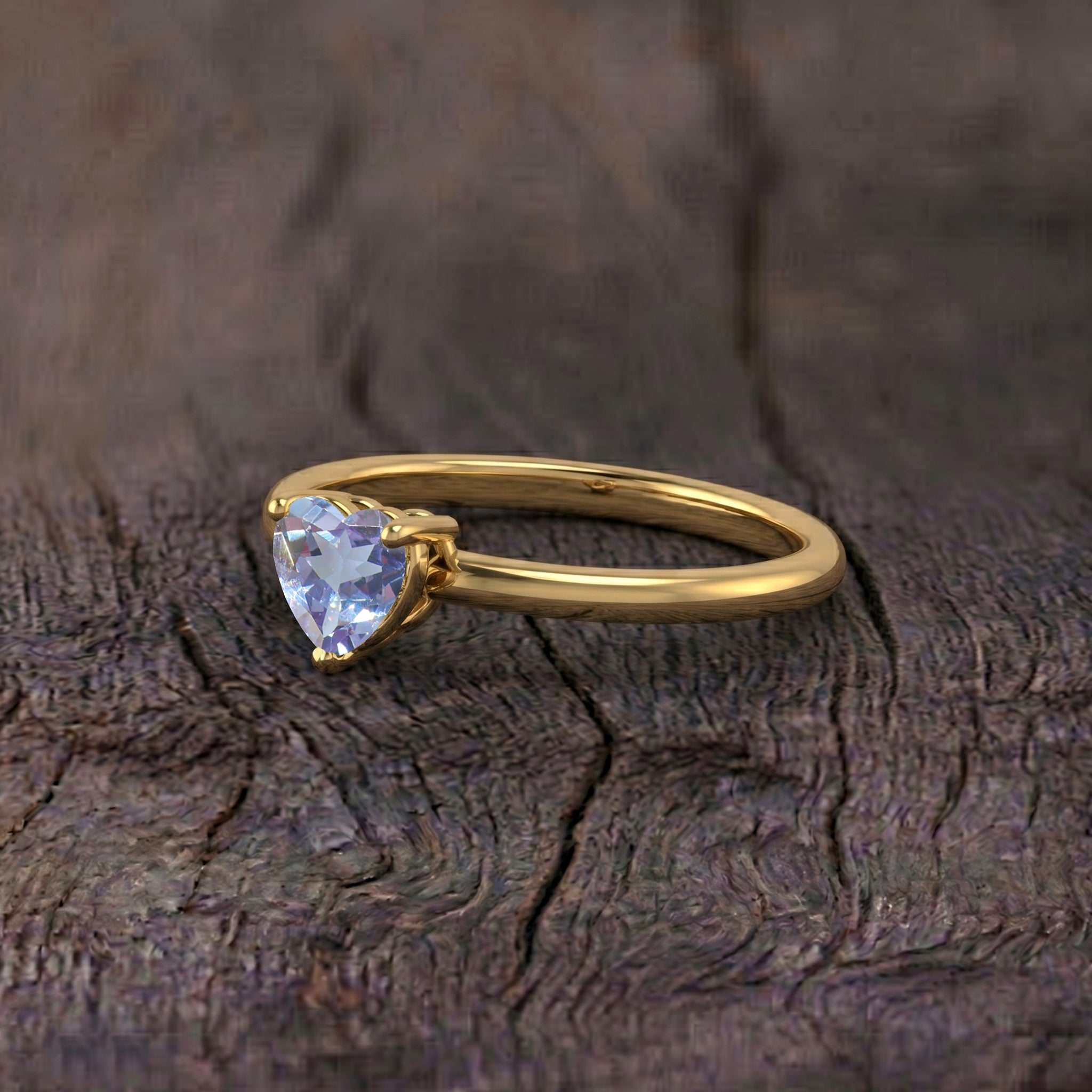 heart gemstone jewelry, alexandrite solitaire ring, handcrafted elegant accessory, women's fine jewelry, artisan craftsmanship, classic promise ring, anniversary gift idea, birthday jewelry, refined gemstone design, premium fashion jewelry, timeless ring style, romantic jewelry, minimalist elegance, gemstone ring, polished finish