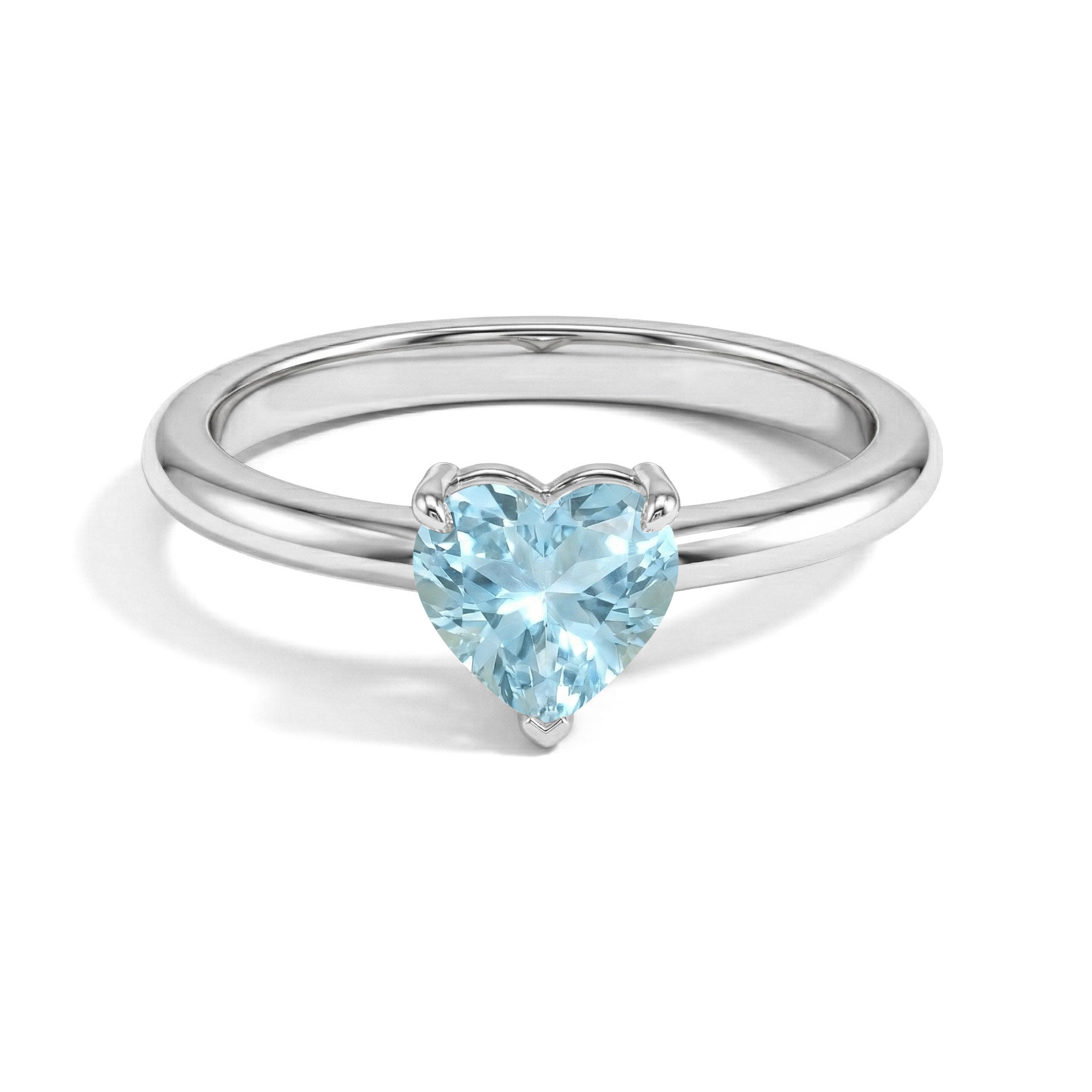 Heart aquamarine solitaire ring, lab aquamarine ring, heart cut gemstone ring, blue gemstone jewelry, sterling silver ring, yellow gold filled option, minimalist promise ring, March birthstone ring, dainty engagement ring, elegant women's jewelry, romantic gift, everyday ring, heart jewelry, fine jewelry, solitaire design