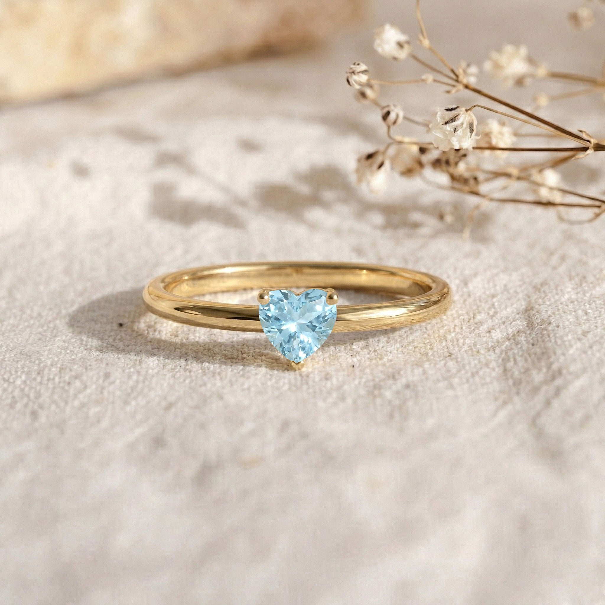 Blue aquamarine gemstone ring, heart shape solitaire, dainty engagement jewelry, sterling silver jewelry, gold filled ring option, feminine jewelry, everyday luxury ring, March birthstone jewelry, heart promise ring, modern solitaire ring, elegant gemstone, bridal jewelry, gift for wife, romantic jewelry, luxury accessory