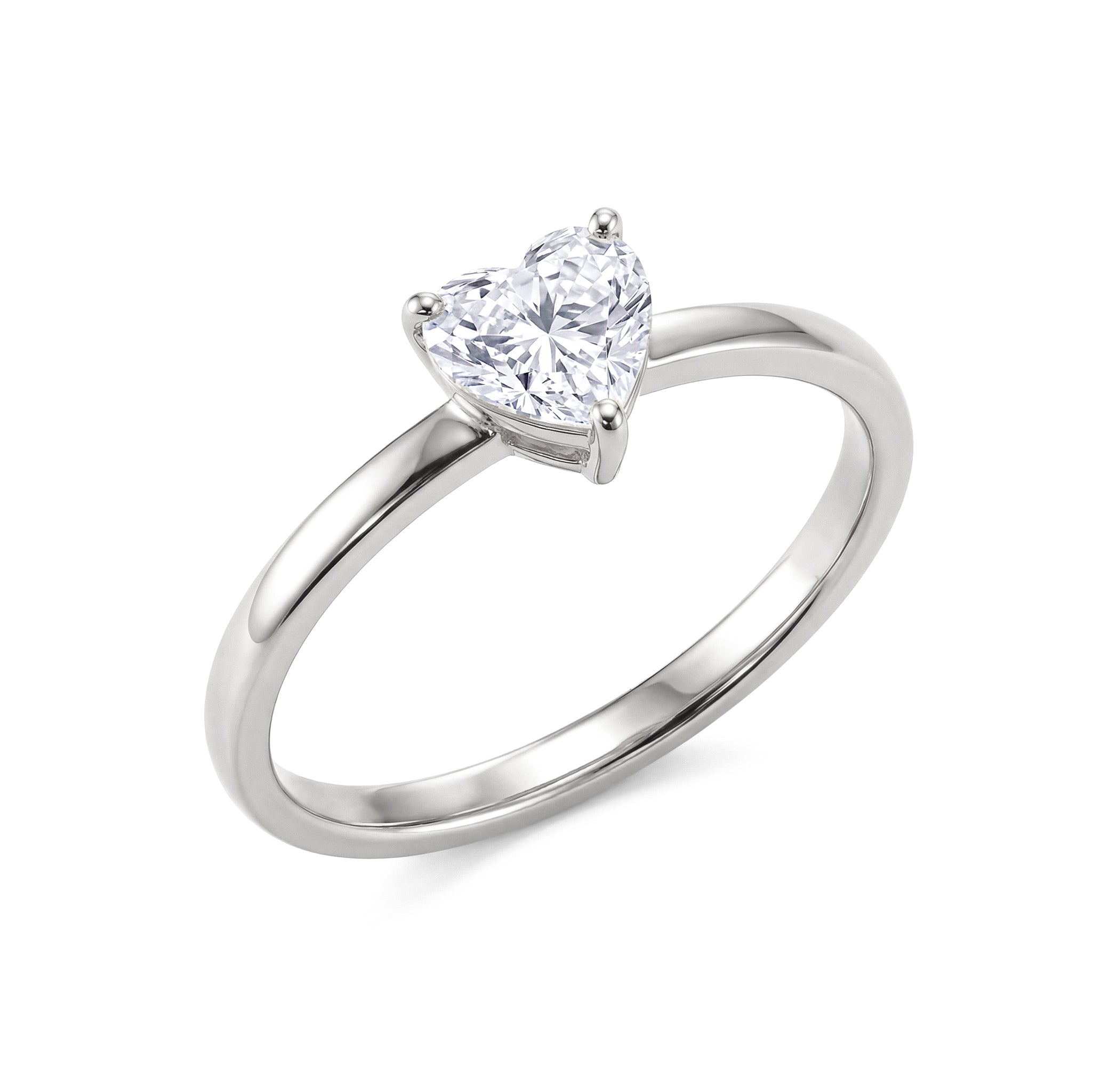 sparkling white gemstone ring, handcrafted heart jewelry, elegant women's accessory, solitaire fine jewelry, classic promise ring, artisan crafted gemstone, premium fashion jewelry, polished elegance, romantic gift idea, everyday luxury jewelry, refined ring design, timeless style, delicate accessory, engagement inspired, luxury craftsmanship