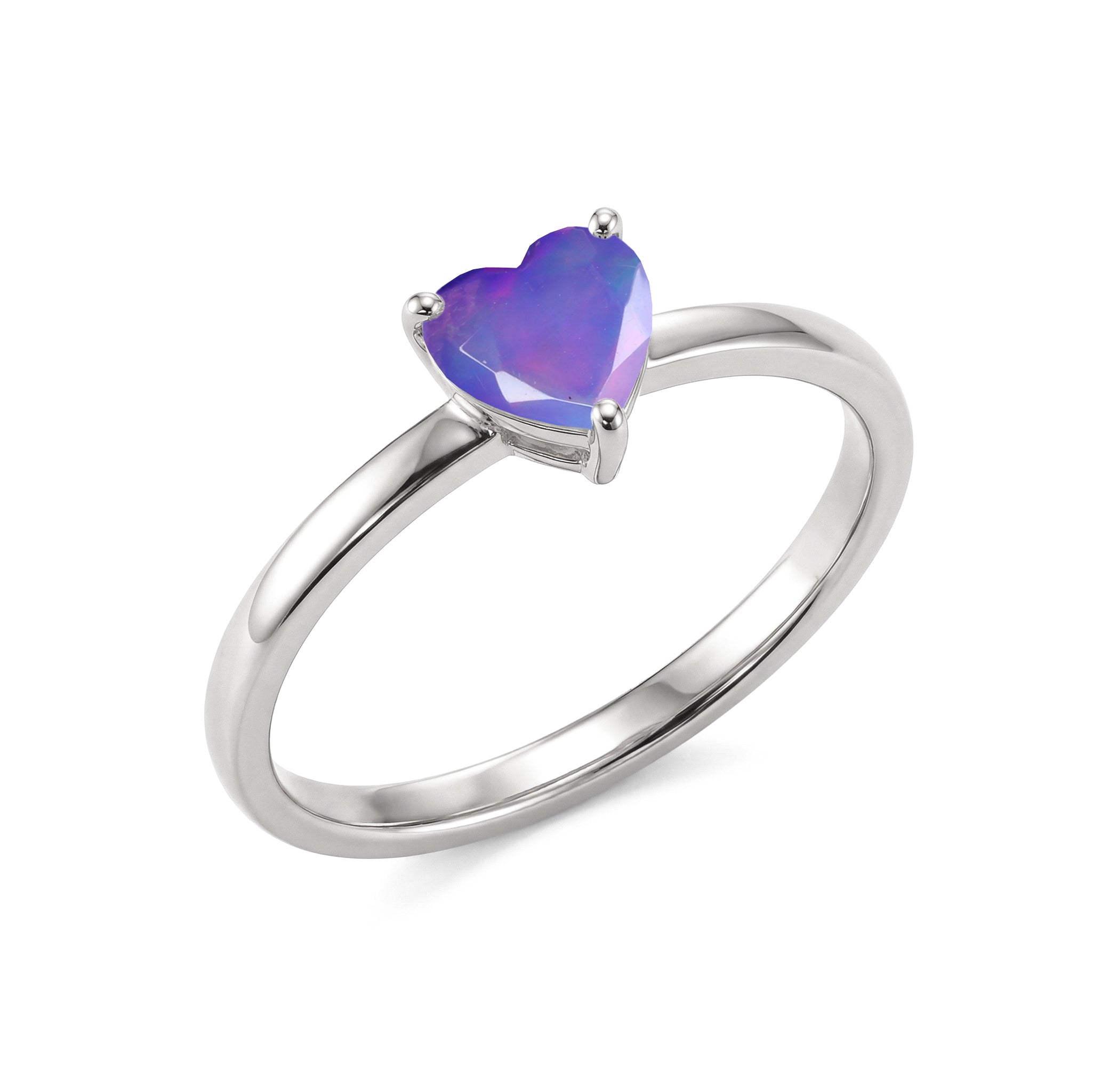 designer lavender opal ring, elegant heart jewelry, handcrafted gemstone accessory, women's statement jewelry, modern fine jewelry, artisan gemstone ring, premium craftsmanship, polished heart gemstone, luxury jewelry gift, sophisticated accessory, timeless romantic jewelry, everyday style, anniversary gift, birthday keepsake, fashion jewelry