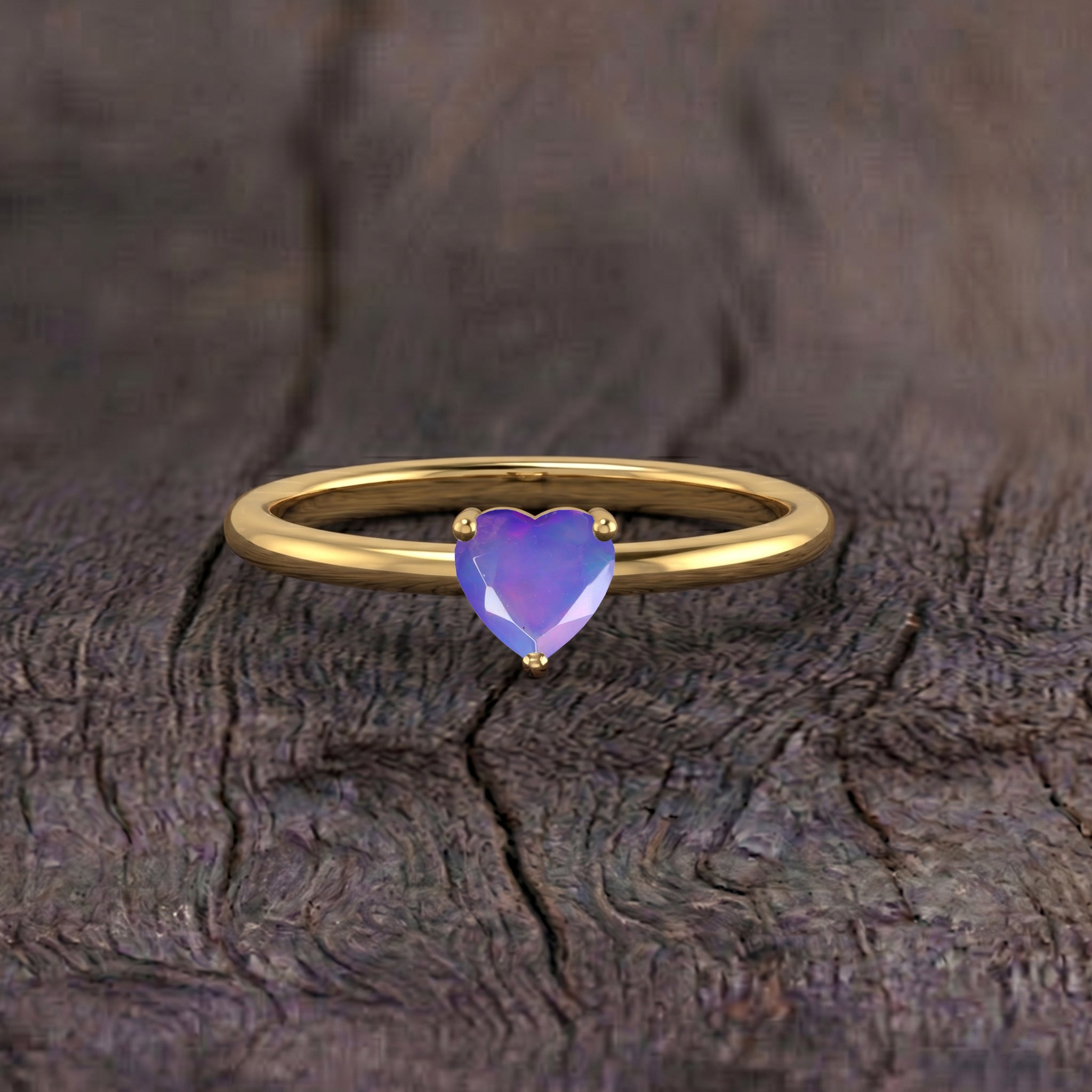 lavender opal engagement style ring, heart gemstone centerpiece, elegant solitaire jewelry, wedding gift idea, bridal jewelry inspiration, anniversary jewelry, handmade gemstone ring, fine jewelry accessory, luxury fashion ring, women's elegant jewelry, timeless romantic ring, gemstone keepsake, everyday luxury, artisan craftsmanship, jewelry lover gift