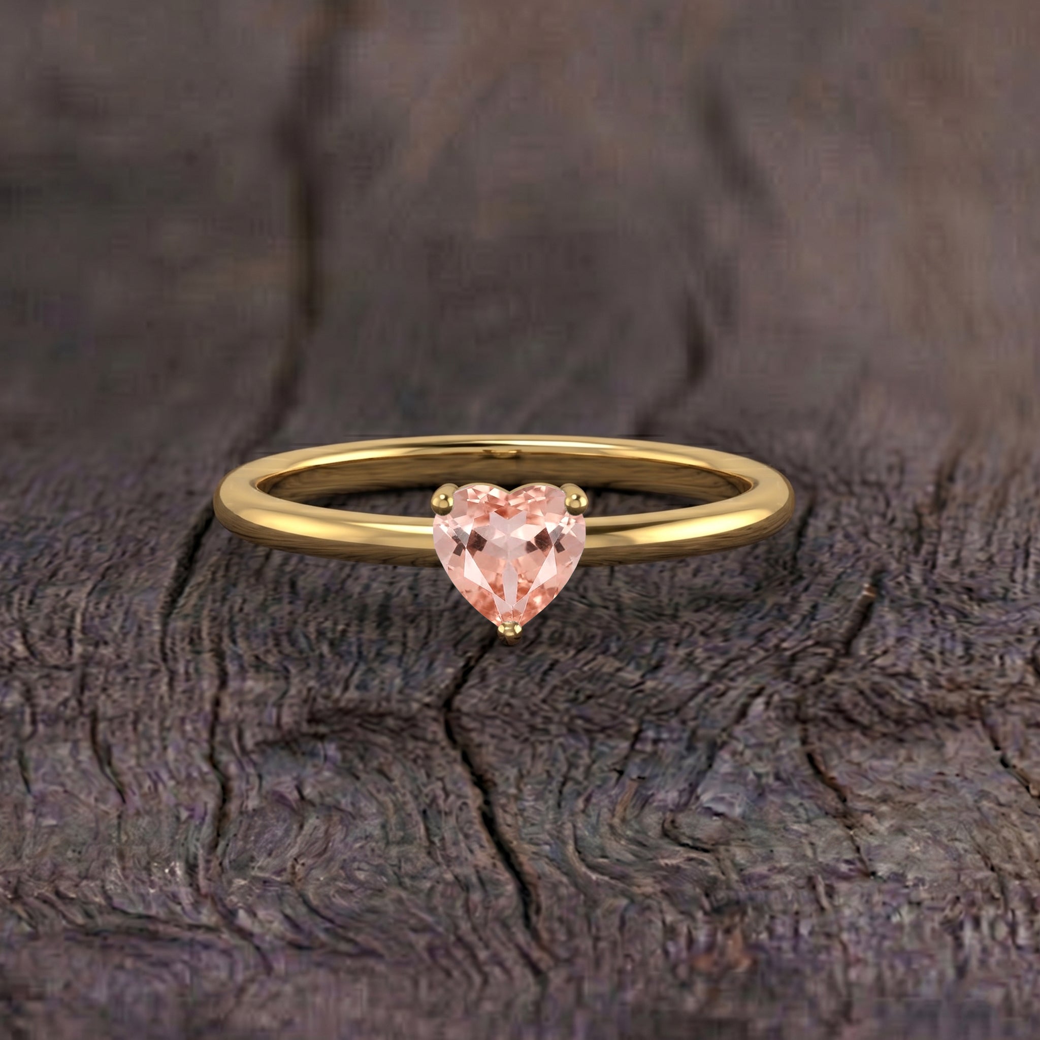 morganite solitaire ring, elegant heart gemstone, fashion jewelry accessory, handcrafted women's ring, anniversary keepsake, promise ring idea, timeless jewelry style, premium gemstone jewelry, artisan craftsmanship, modern elegance, refined jewelry collection, statement ring, polished finish, luxury jewelry, gift for her