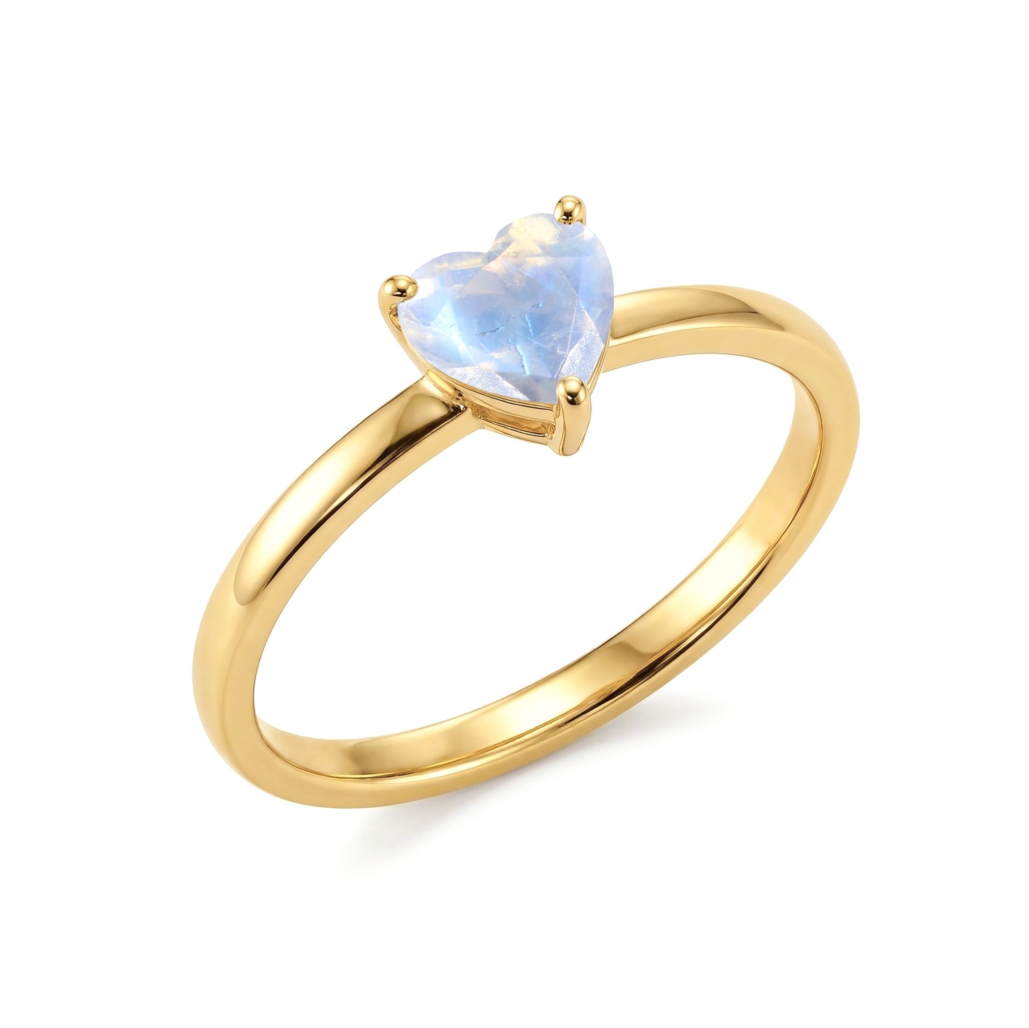 heart cut moonstone ring, natural gemstone elegance, handcrafted solitaire accessory, women's classic jewelry, gemstone gift for her, birthday jewelry, anniversary ring, artisan craftsmanship, elegant fashion ring, timeless gemstone jewelry, promise jewelry, polished finish, refined accessory, minimalist design, romantic keepsake
