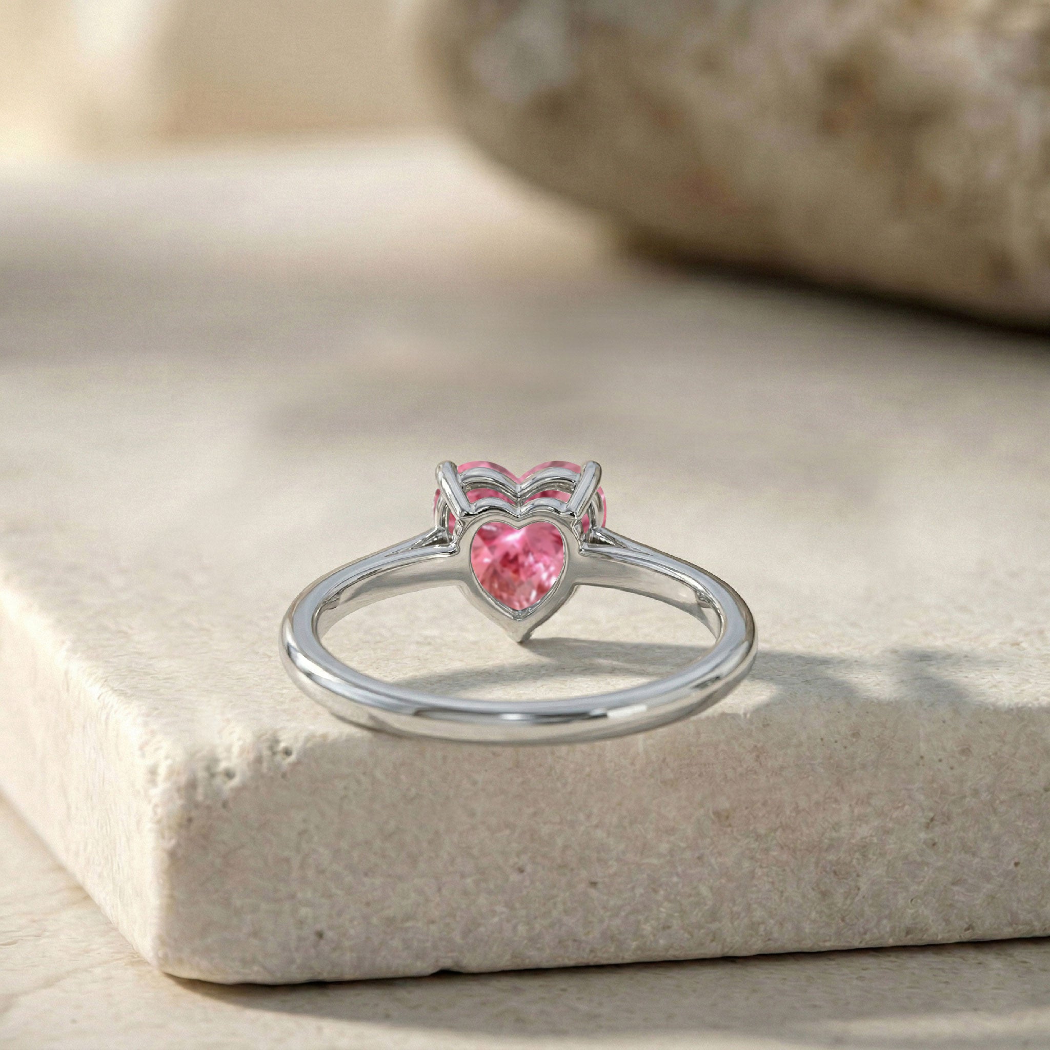 pink tourmaline ring for women, heart gemstone solitaire, handcrafted fine jewelry, sterling silver ring design, yellow gold filled jewelry option, elegant promise accessory, polished band, artisan luxury jewelry, romantic keepsake, anniversary gift, fashion jewelry, classic heart ring, timeless handcrafted design, premium gemstone jewelry, minimalist elegance