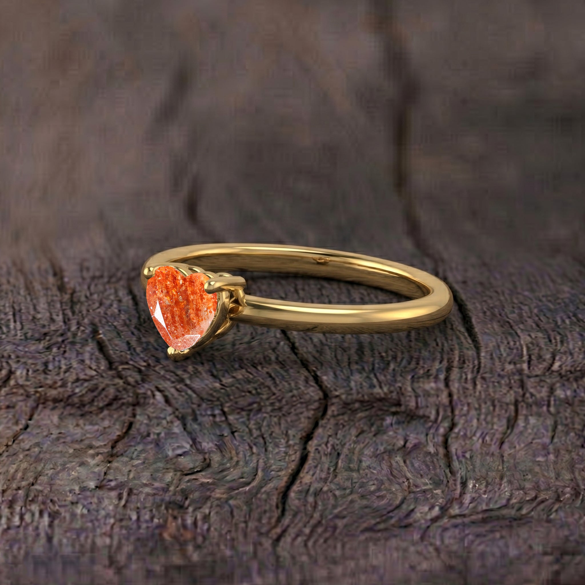 natural heart gemstone ring, women's premium jewelry, handcrafted elegance, sunstone solitaire jewelry, artisan gemstone accessory, promise gift, romantic jewelry collection, refined craftsmanship, everyday fashion ring, polished jewelry, timeless design, luxury ring, feminine jewelry, gemstone keepsake, elegant accessory