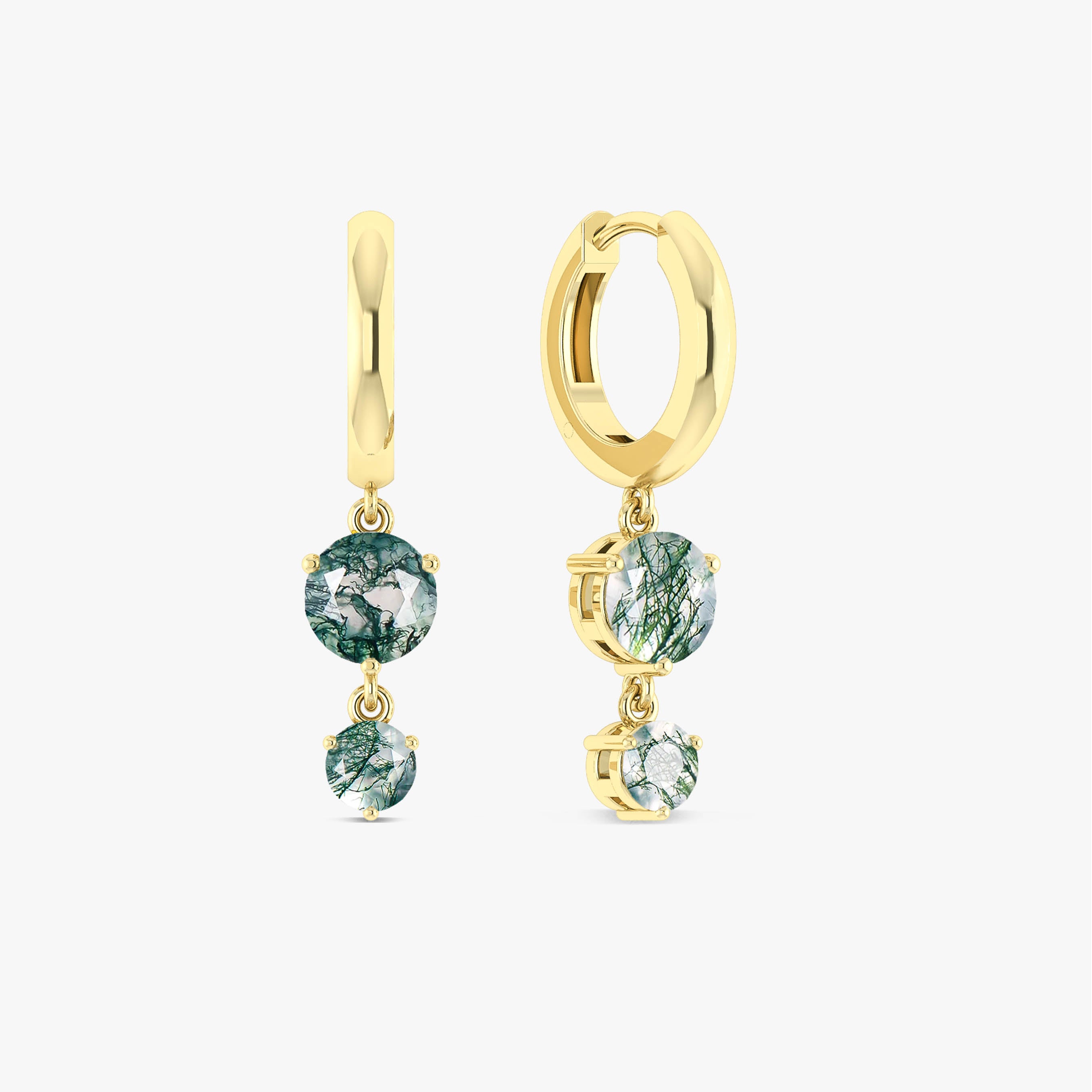 Moss Agate Earring
