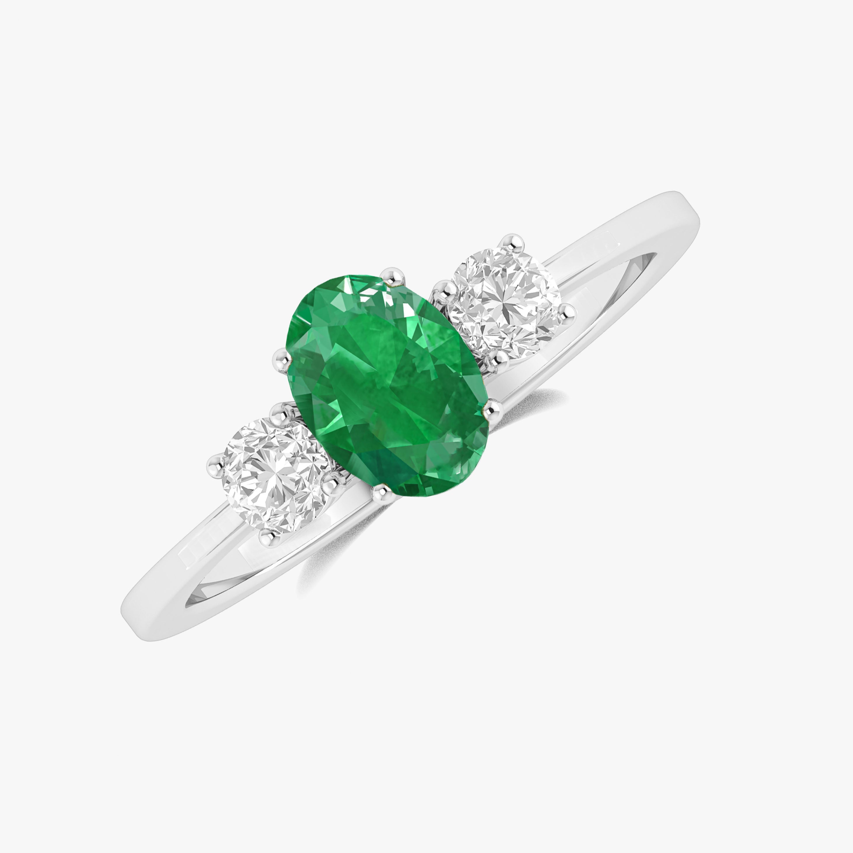 Green Emerald Gemstone Ring