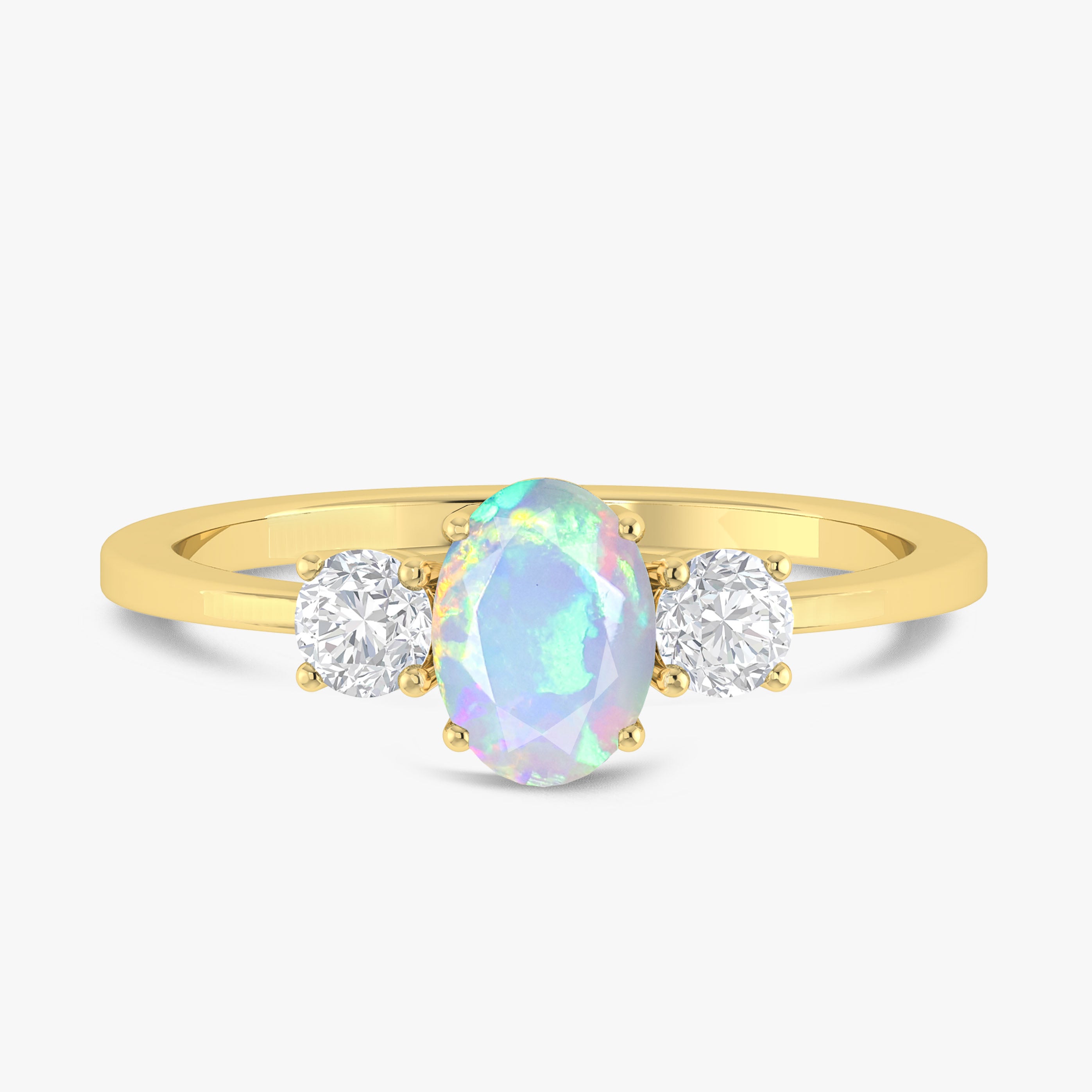 Real White opal ring for Engagement and Wedding