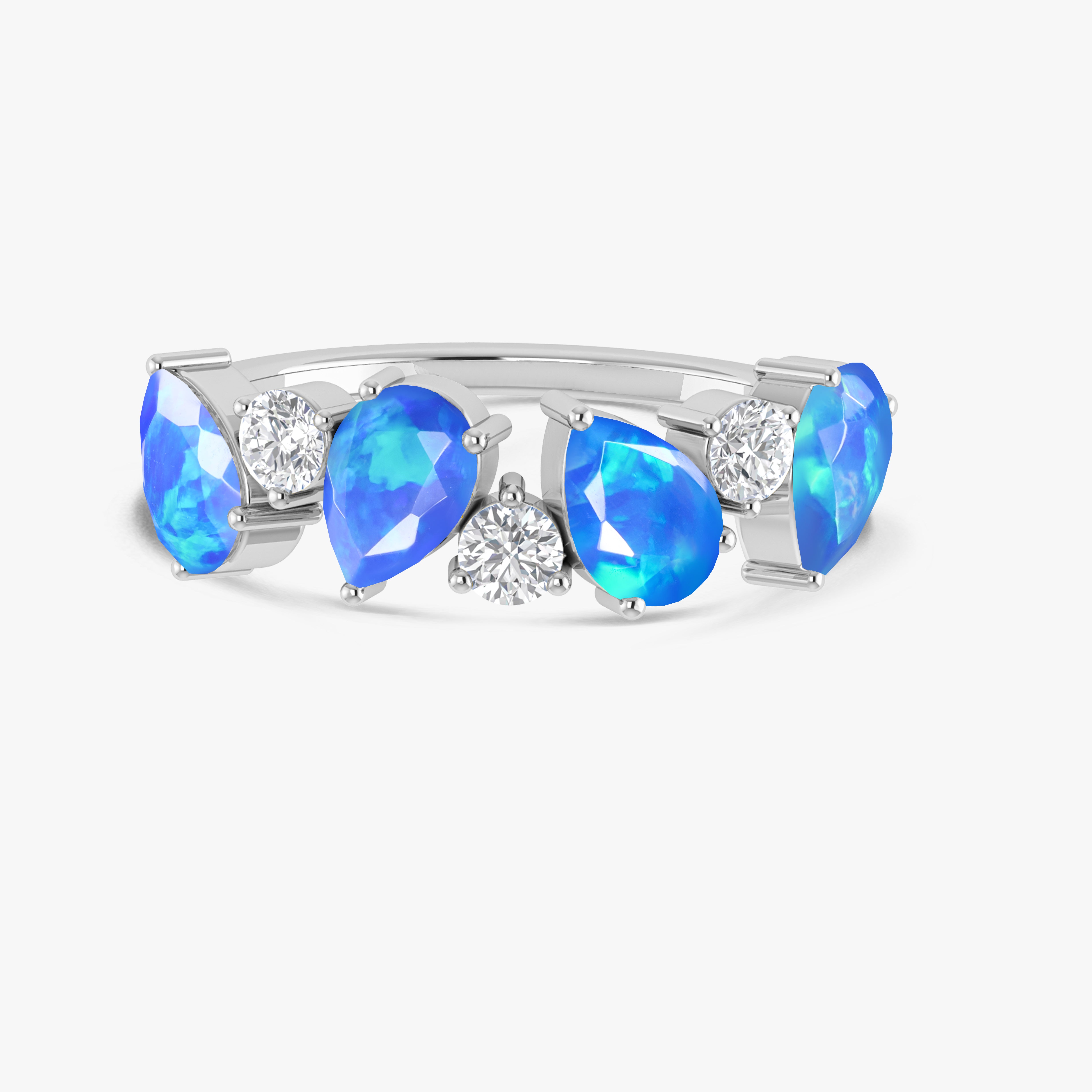 Multi Opal Gemstone Ring
