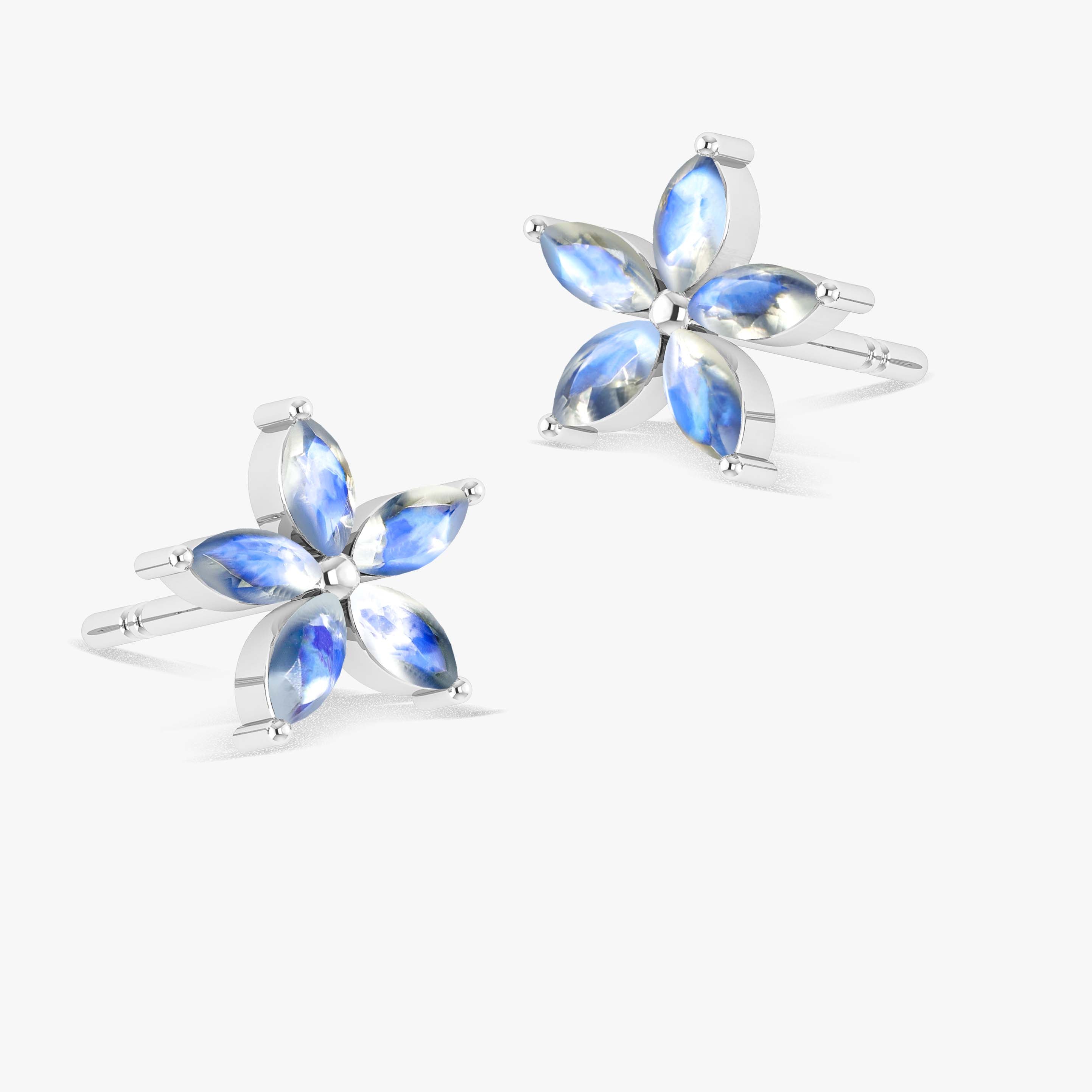 Natural Moonstone Stud Earring