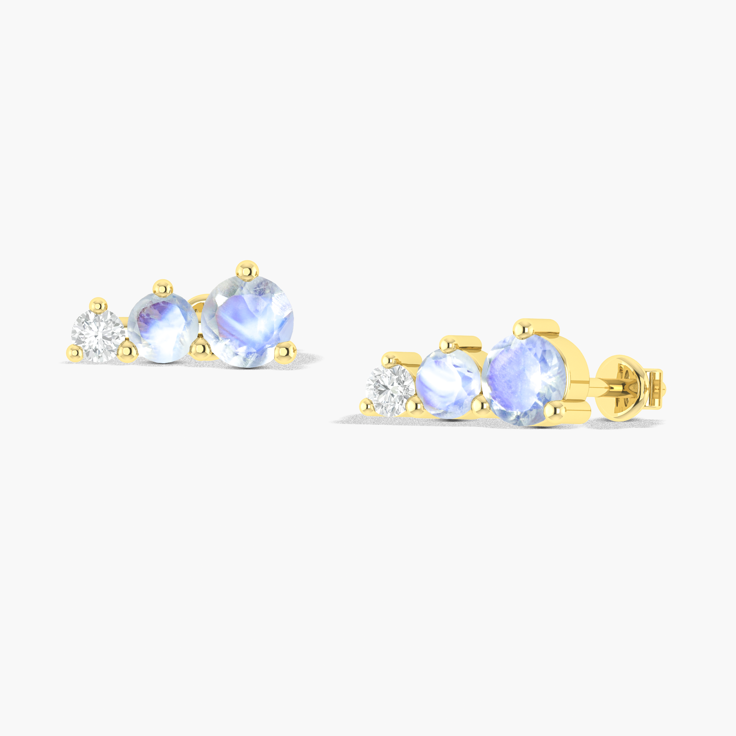 Moonstone Gold Earrings